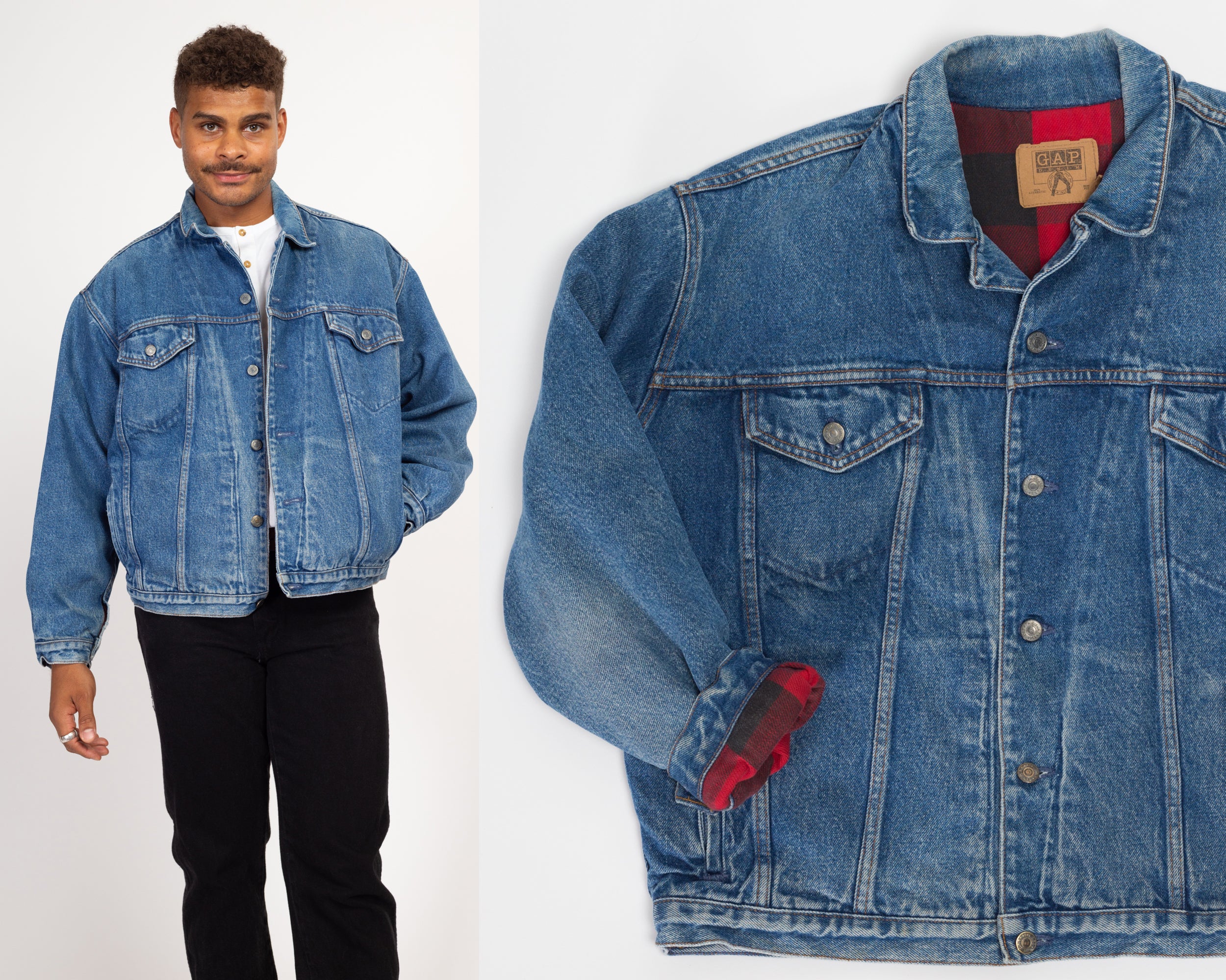 Jean jacket with flannel lining best sale