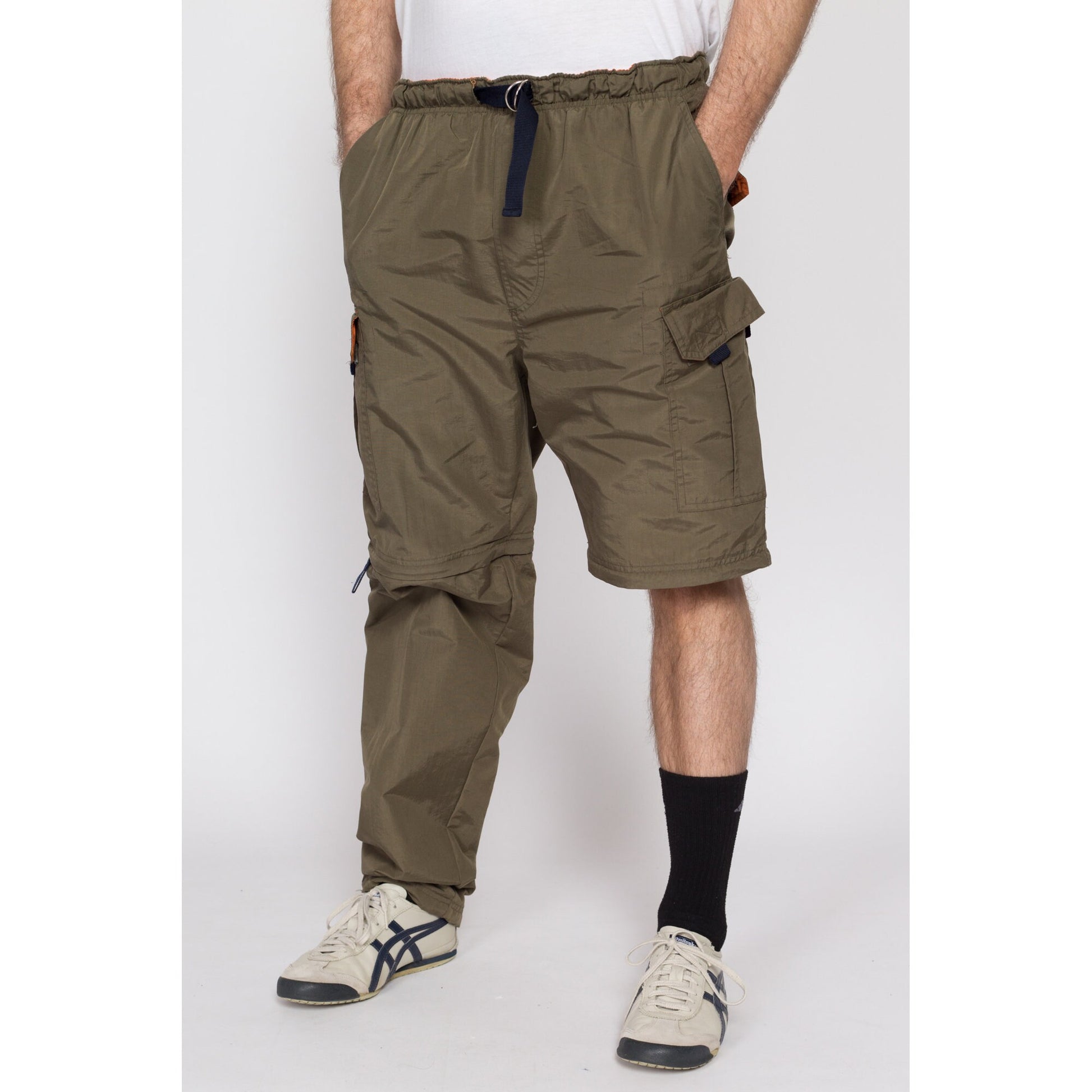 Medium 90s Olive Green Zip Off Windbreaker Pants – Flying Apple