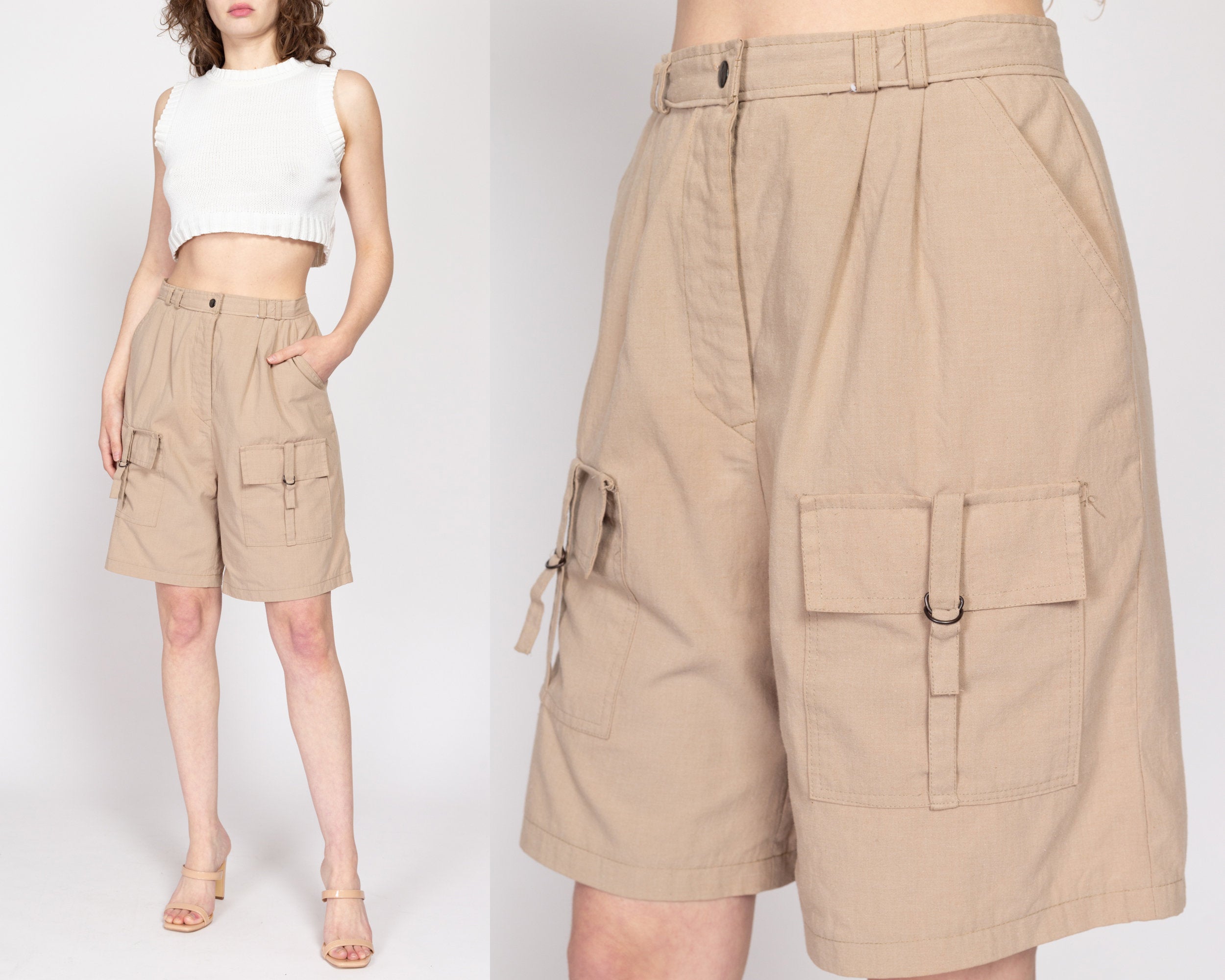 Khaki mom shorts online