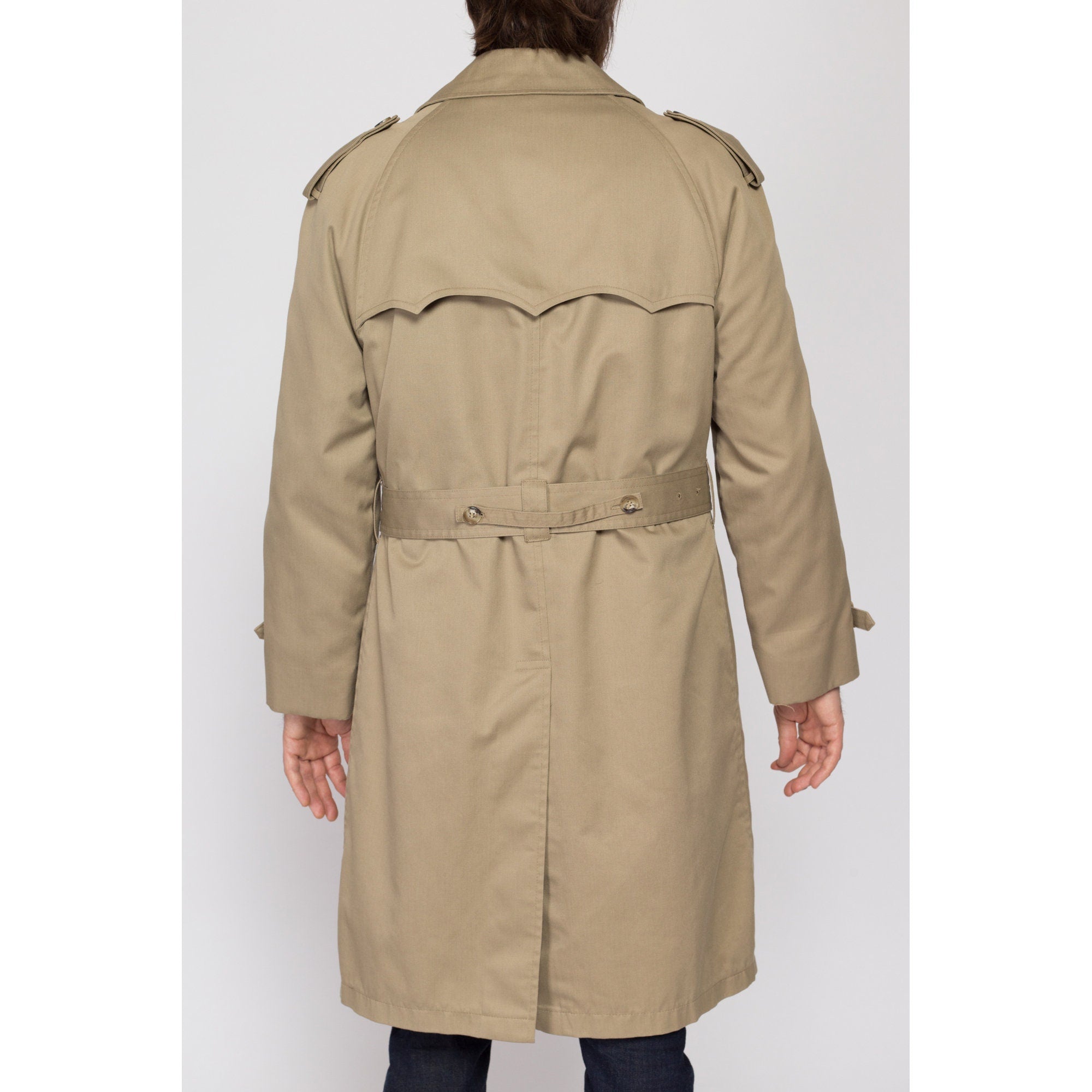 Saxton Hall buy Vintage Khaki Trench Coat 10