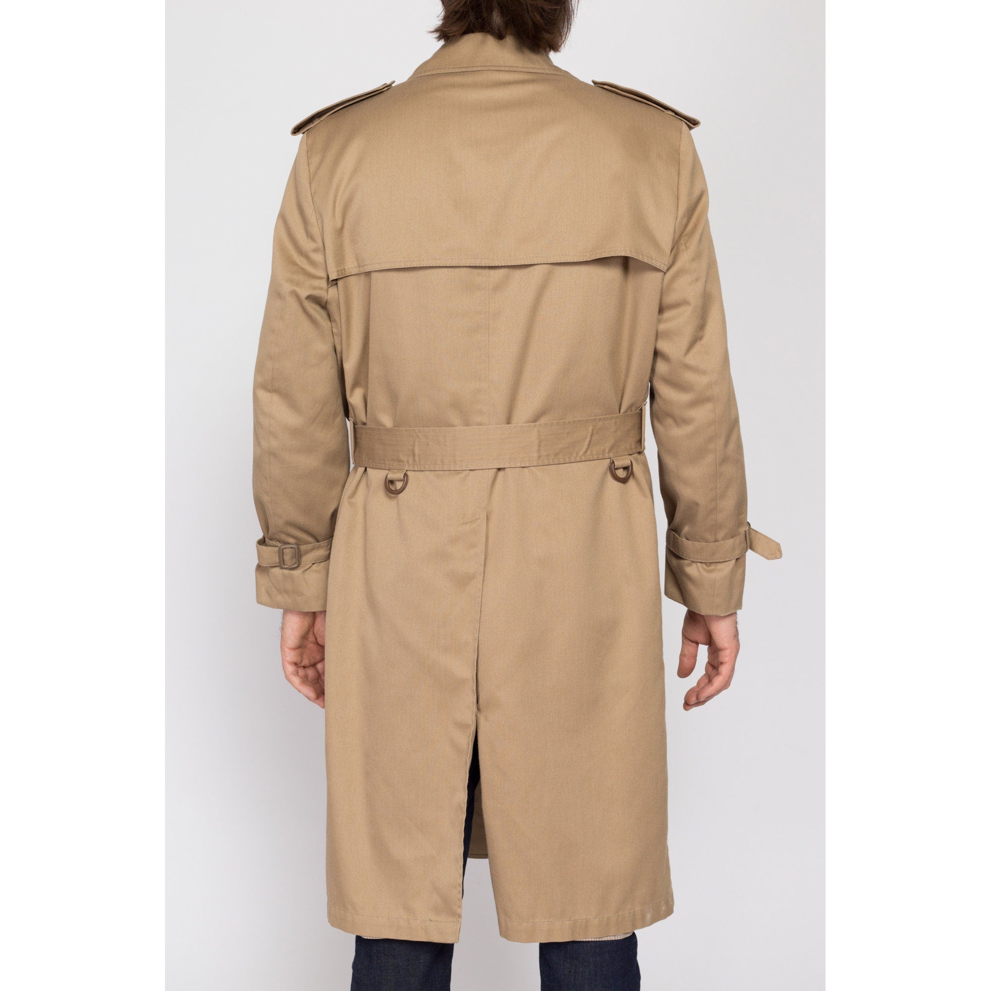 Factory Men’s Large Long London Fog Tan Coat (ABBA)