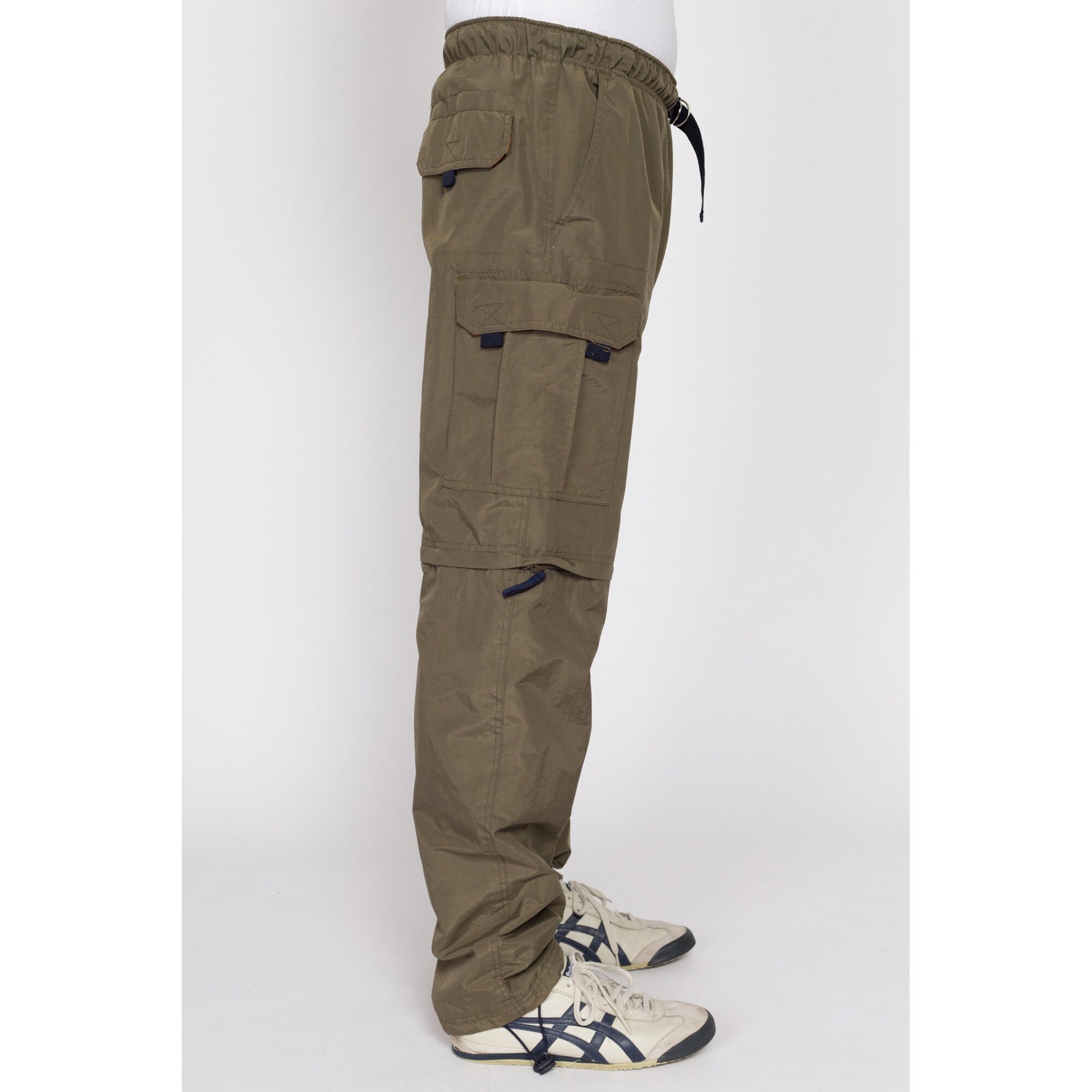 Old Navy Athletic Mens Medium Navy Blue Zip-Off Leg Buckled Cargo Track  Pants