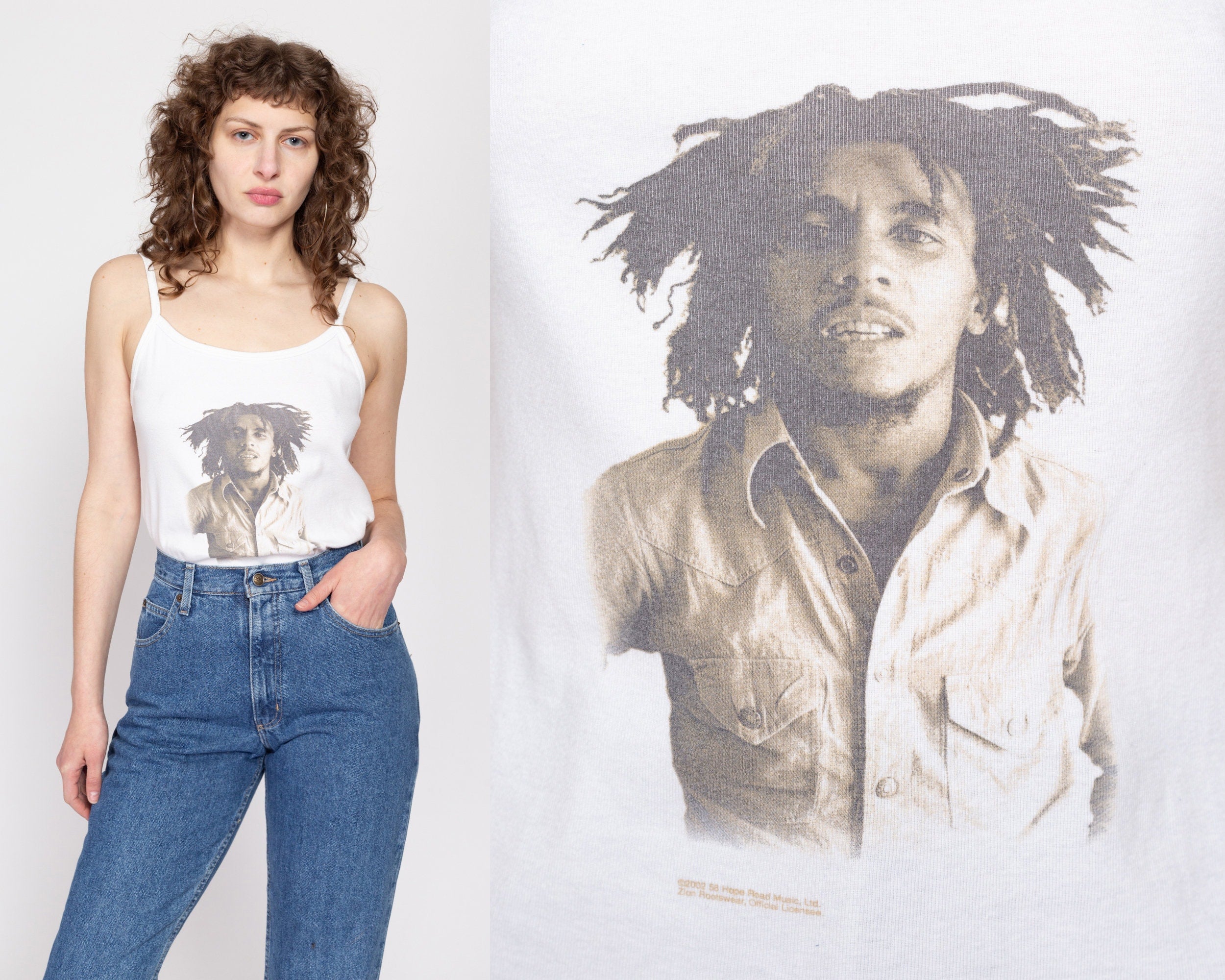 FREE PEOPLE NWOT Bob Marley Boyfriend Muscle Tank Retro Vintage White XL store