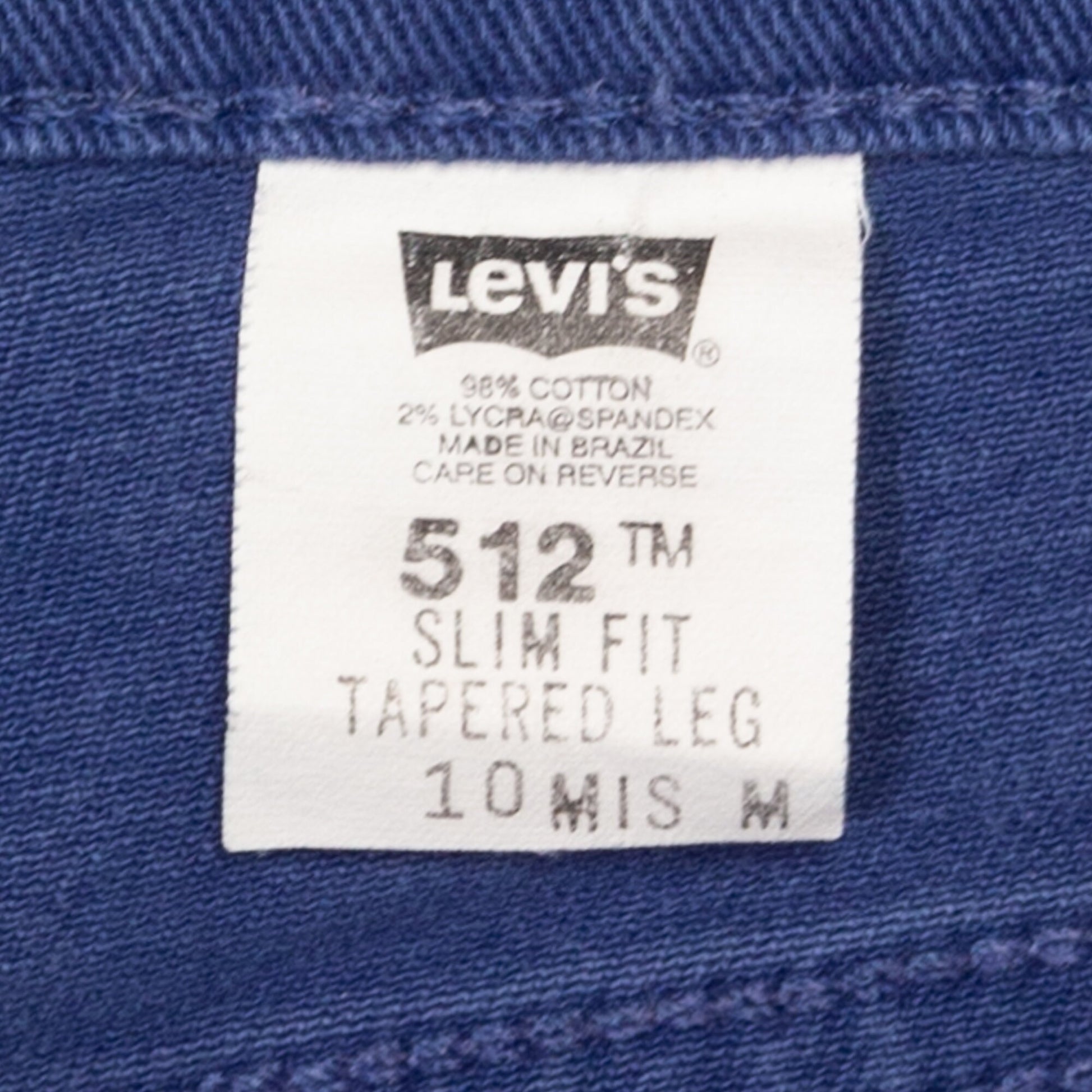 Medium 90s Levis 512 High Waisted Jeans 29" | Vintage Levi's Periwinkle Blue Denim Slim Tapered Leg Stretchy Mom Jeans