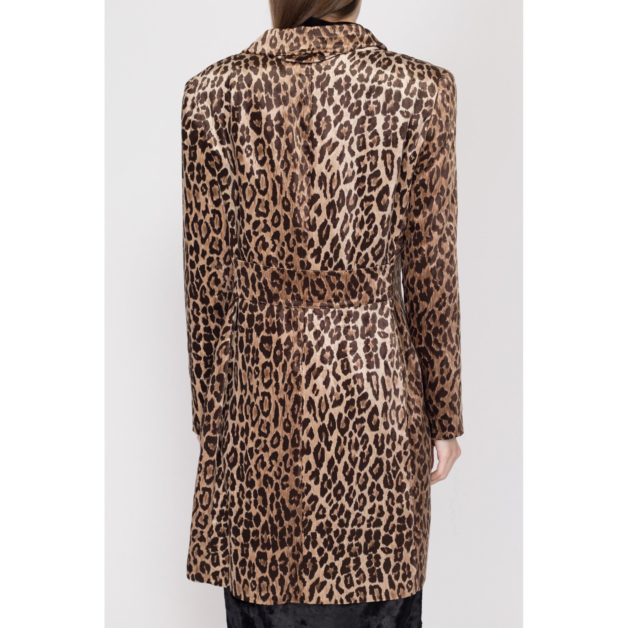 Medium 90s Dolce & Gabbana Leopard Print Velvet Jacket