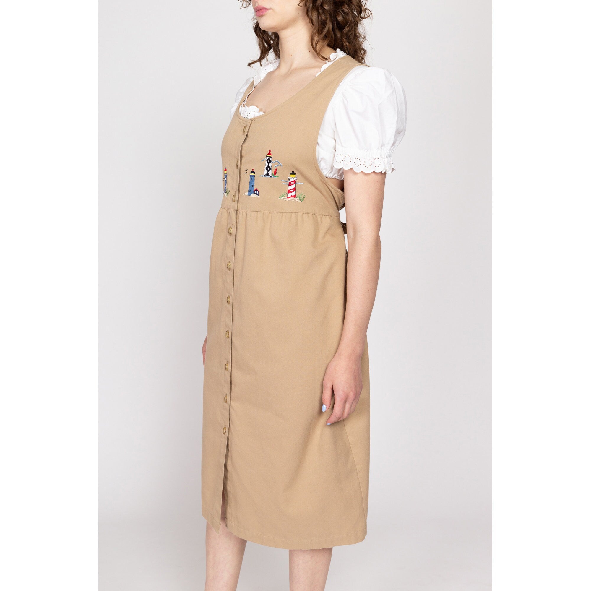 Petite fashion pinafore