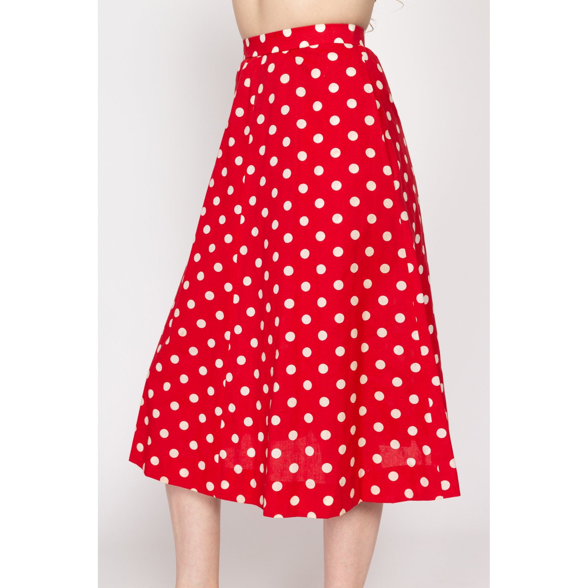 Xs purchases vintage red and white polka dot dress