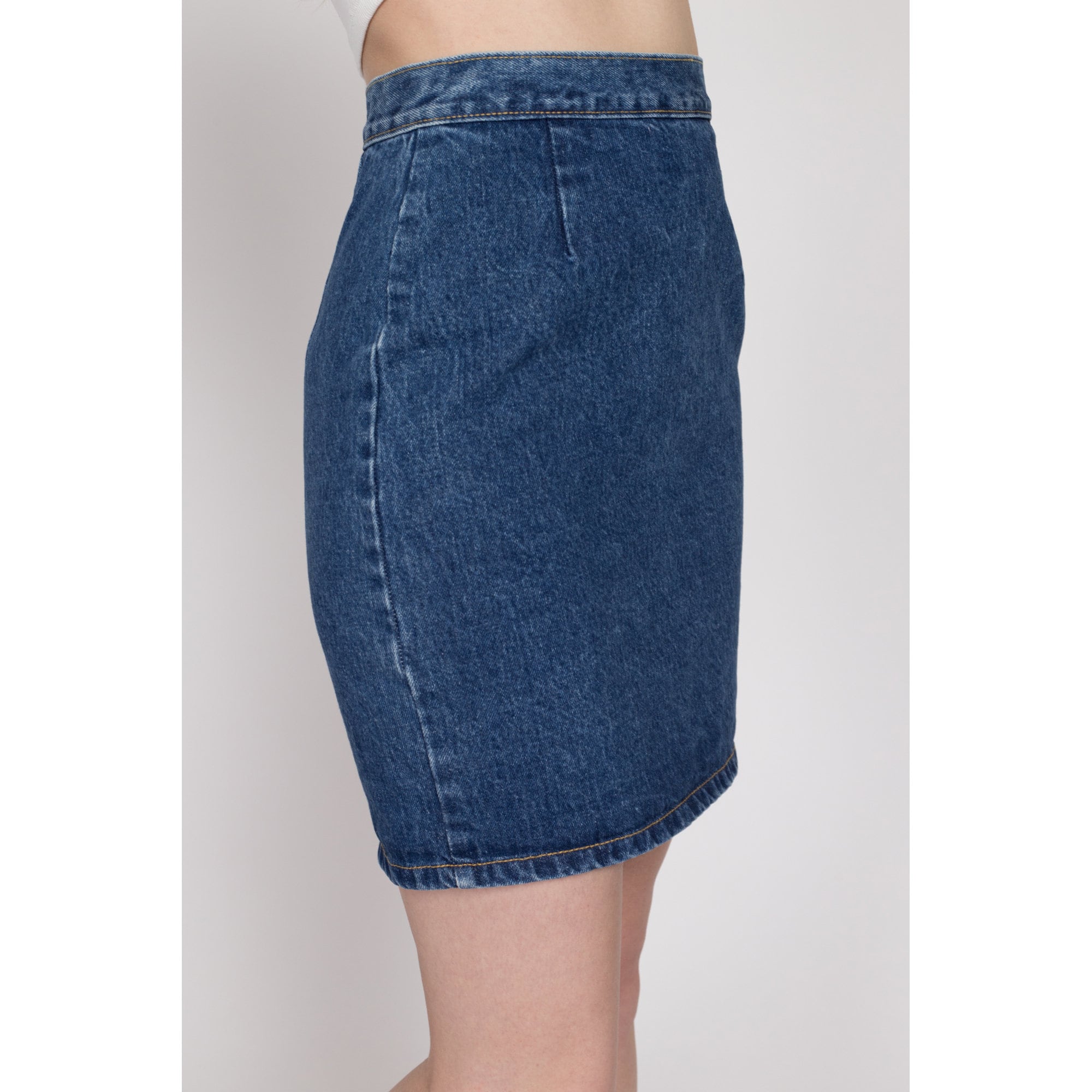 Guess paula denim pencil skirt best sale