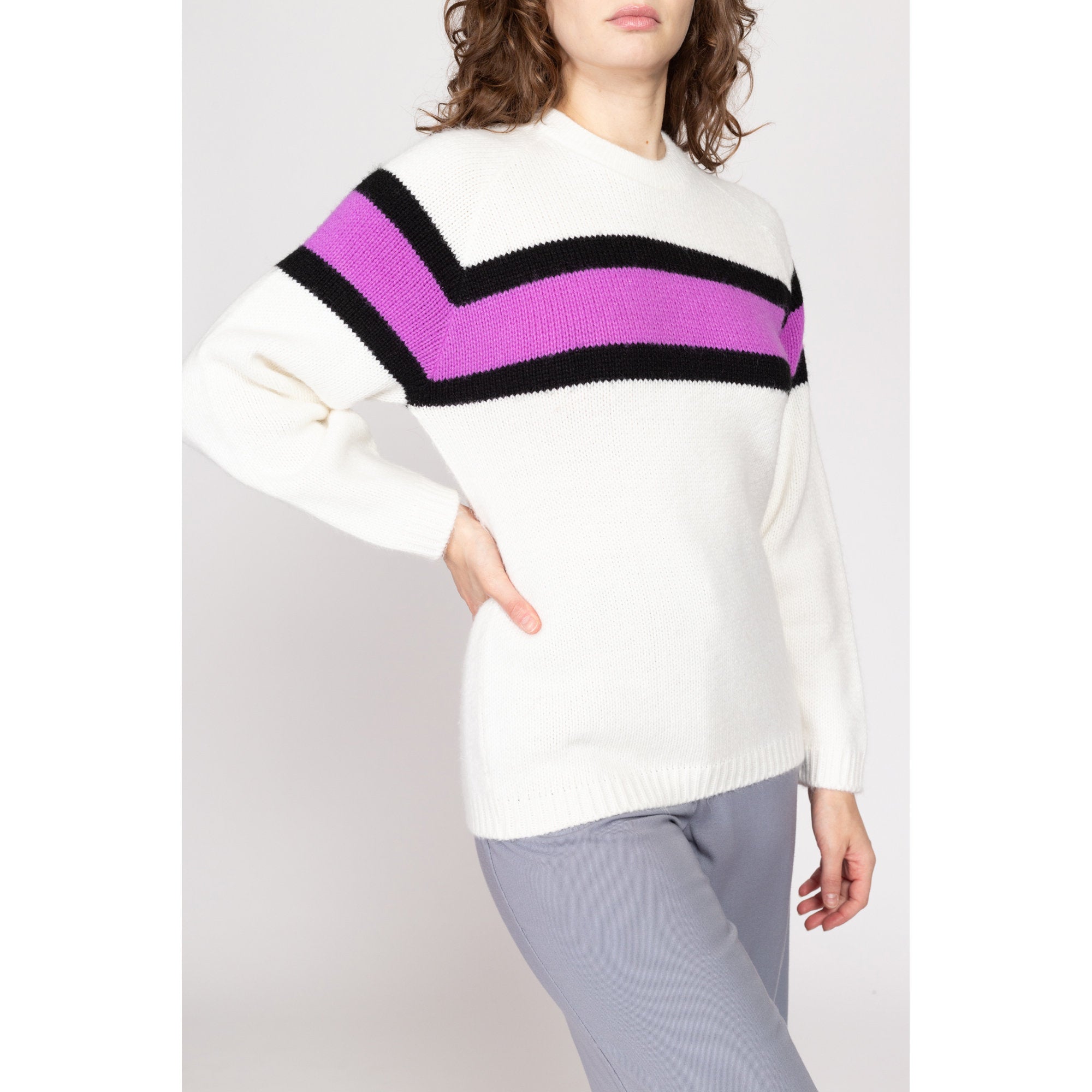 Color block cat sweater best sale