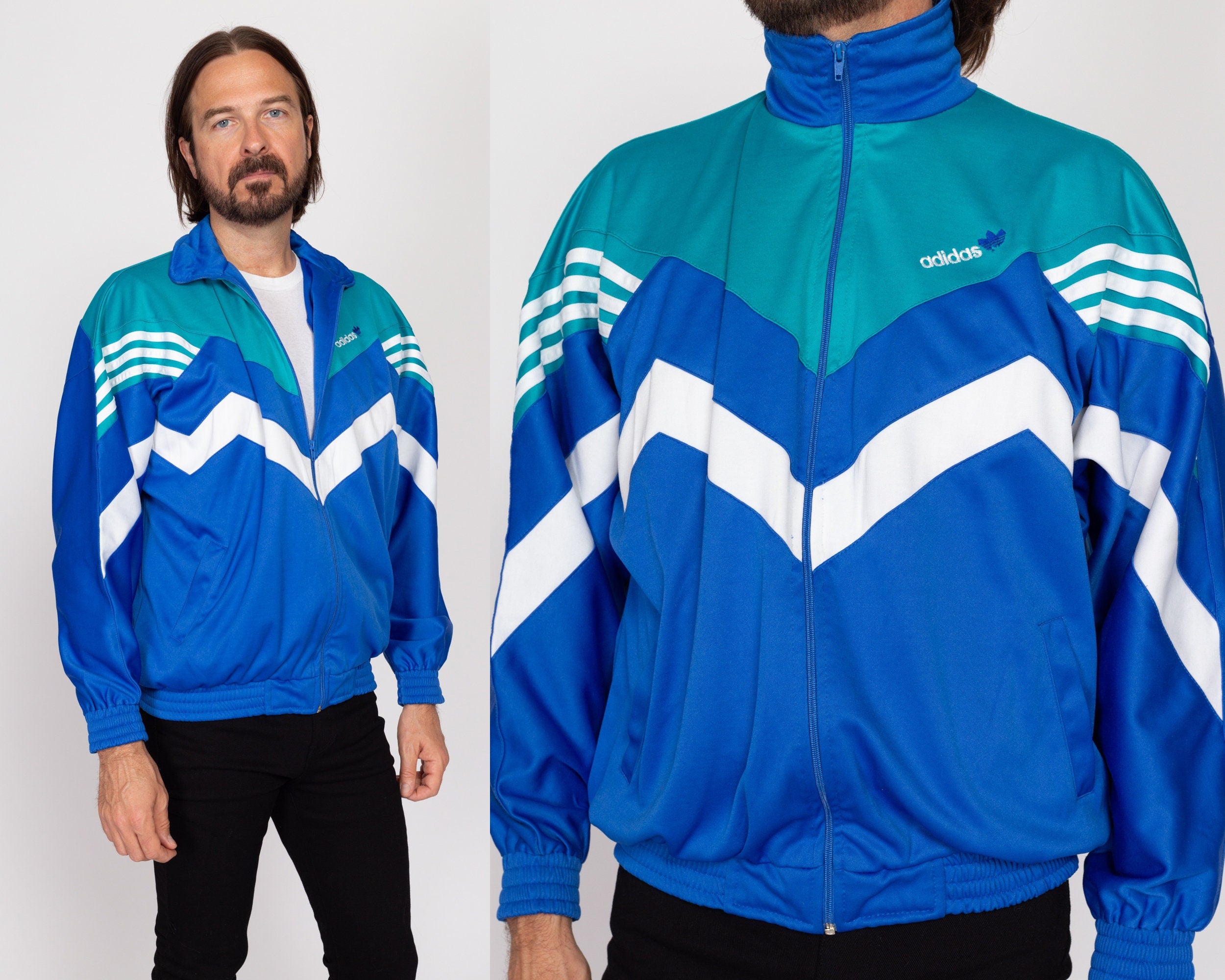 Adidas blocked warm up jacket hotsell