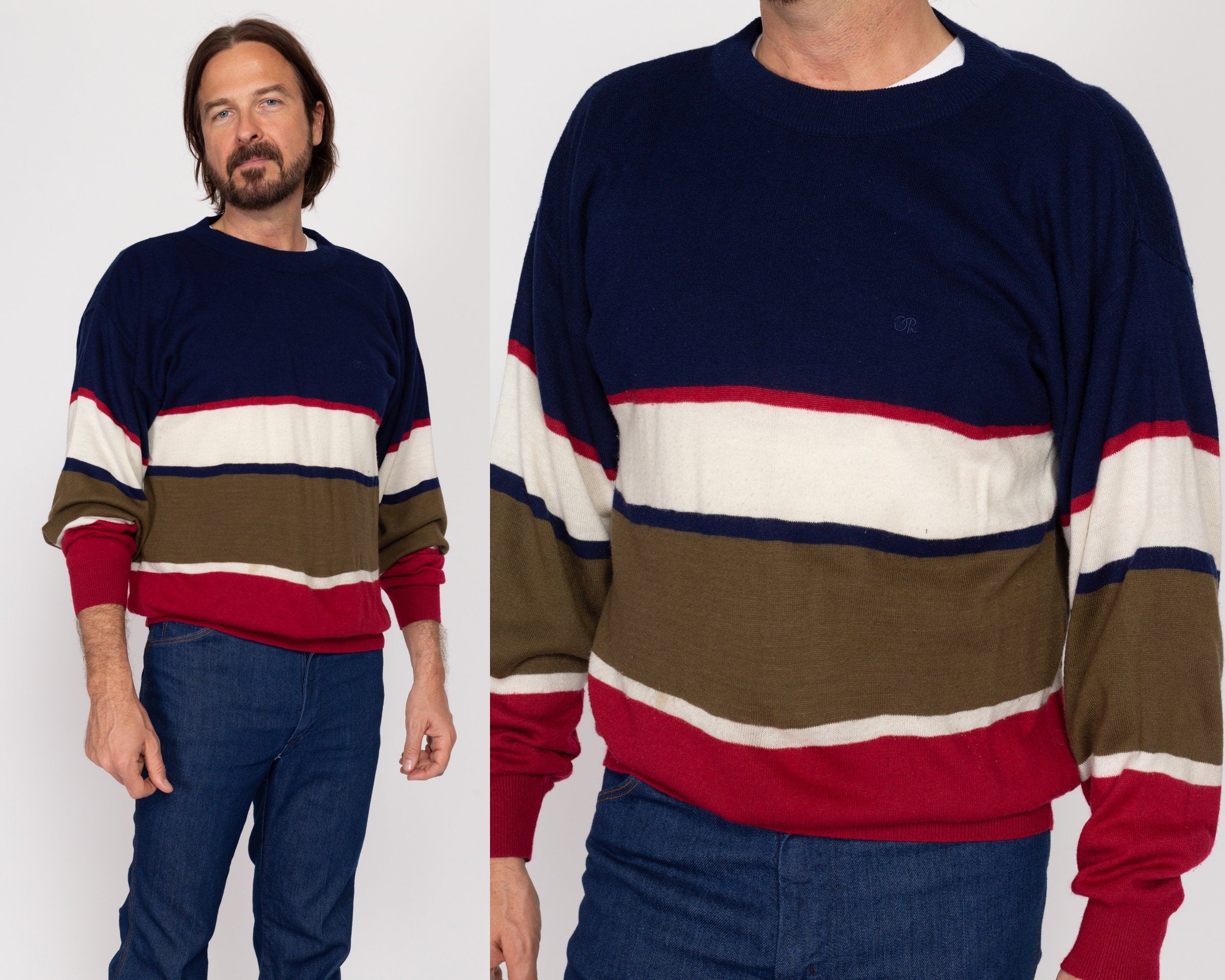 80s striped sweater sale