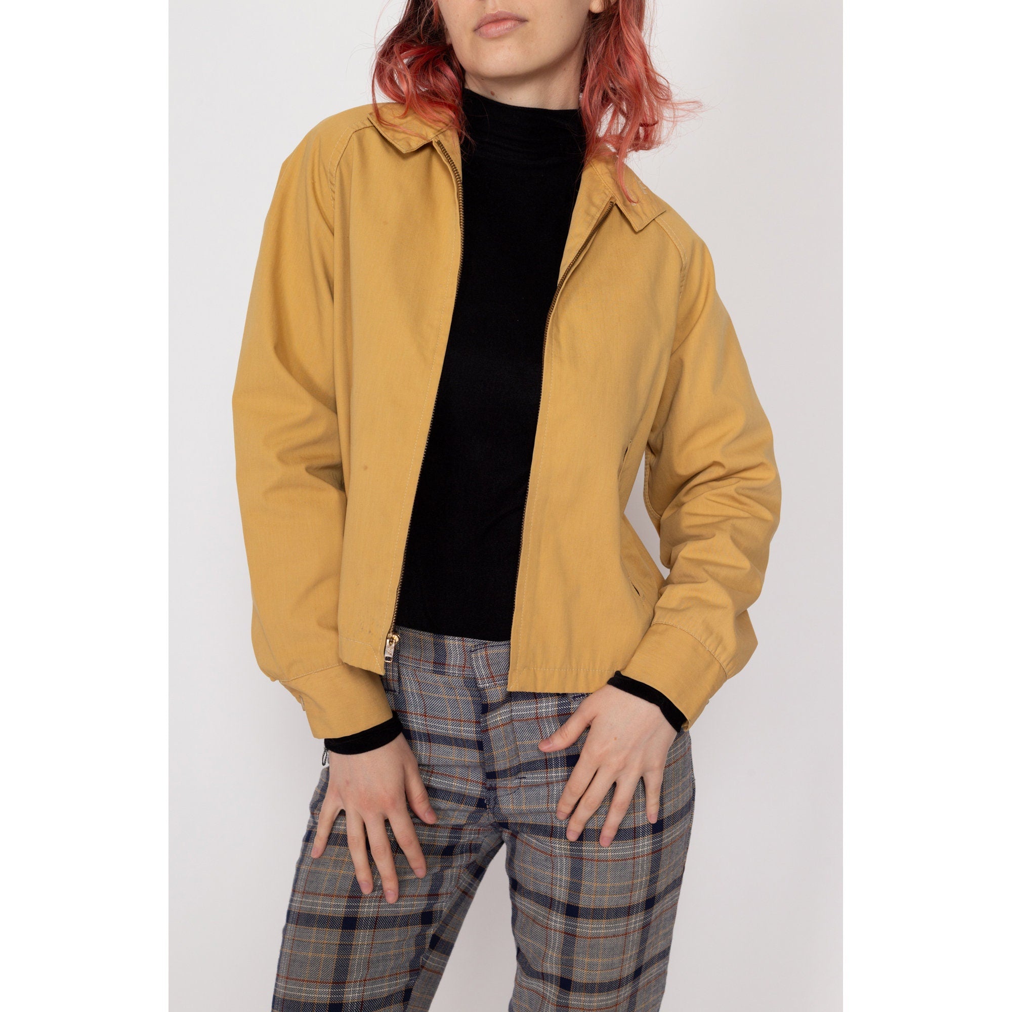 Mustard yellow windbreaker best sale