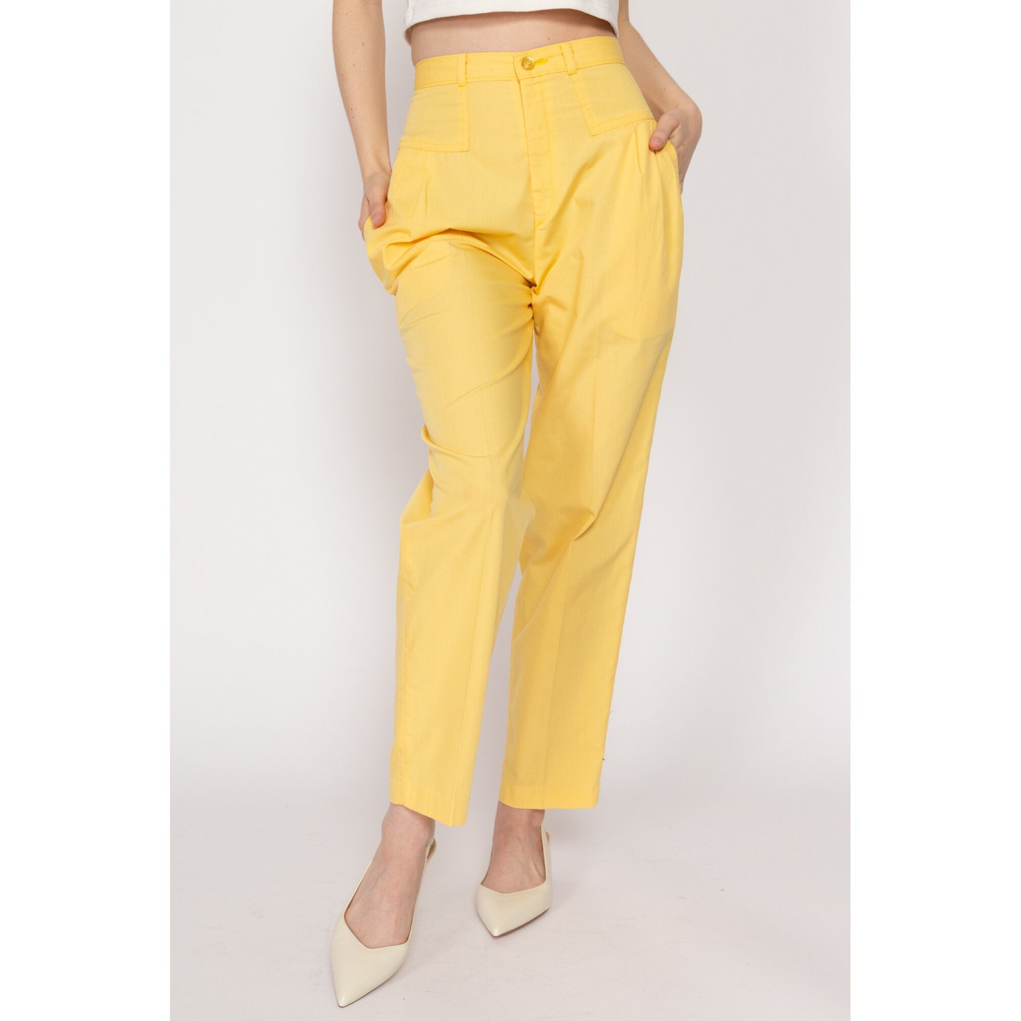 Petite yellow trousers hotsell