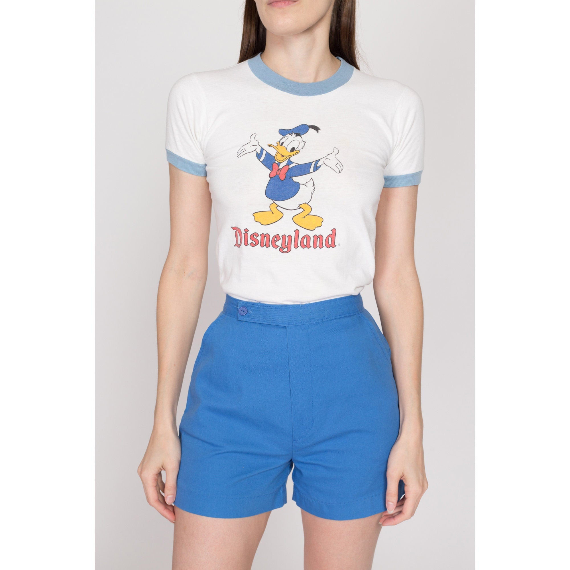 80s Disney Annual Imagineer Family Fun Run Donald Duck order Cartoon t-shirt Small