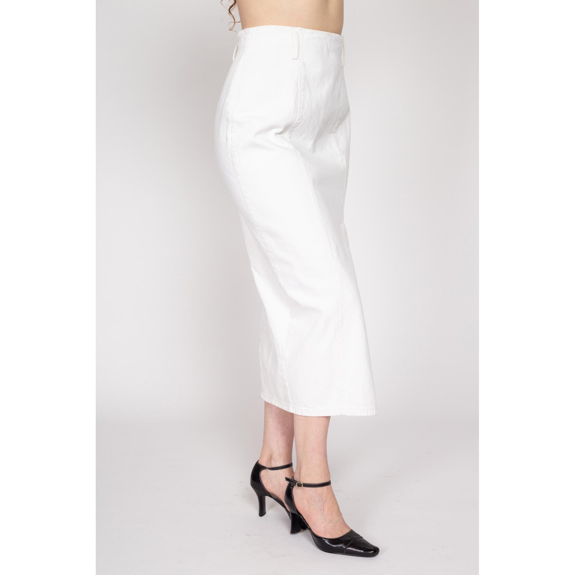 Guess white denim skirt best sale