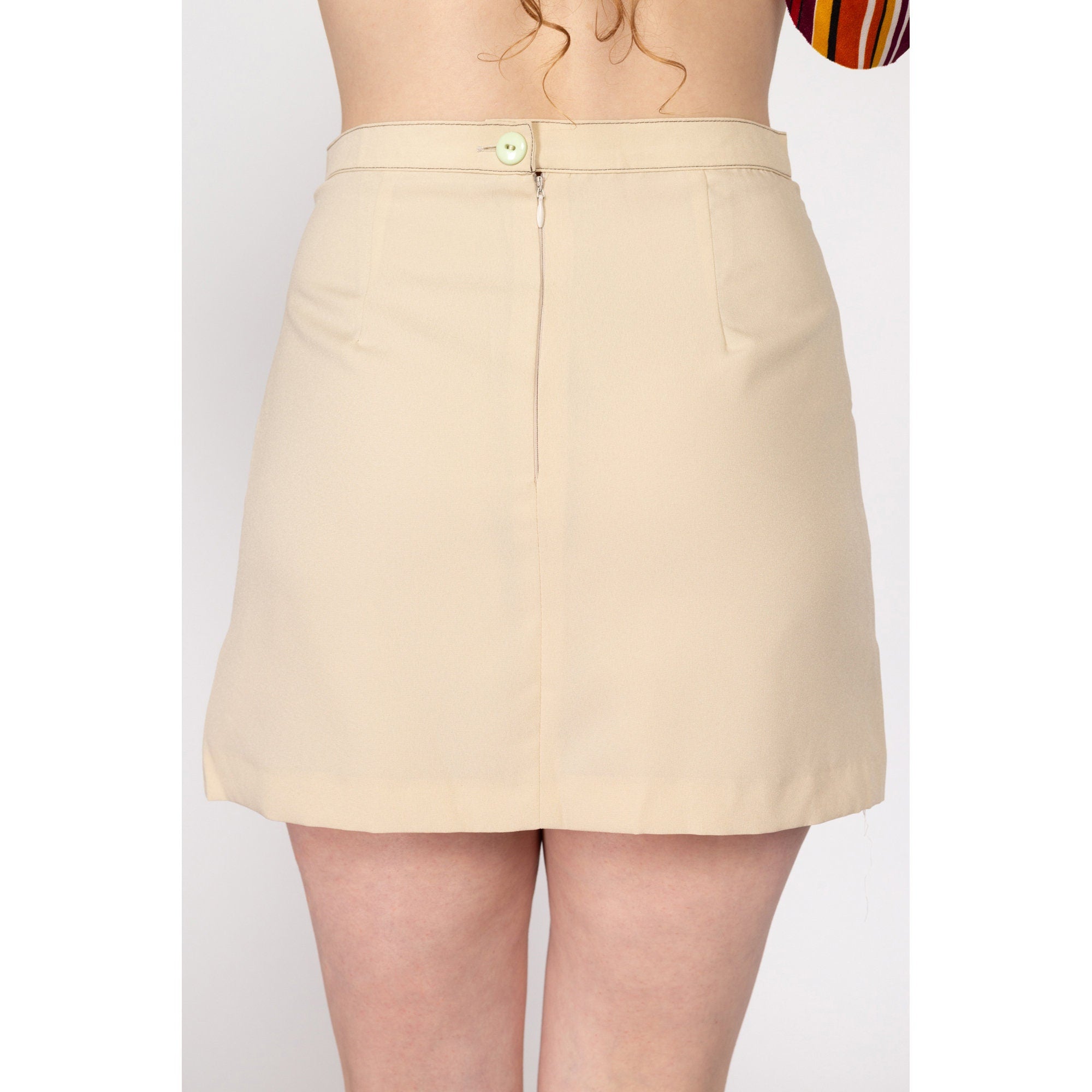 Beige skirt 90s best sale