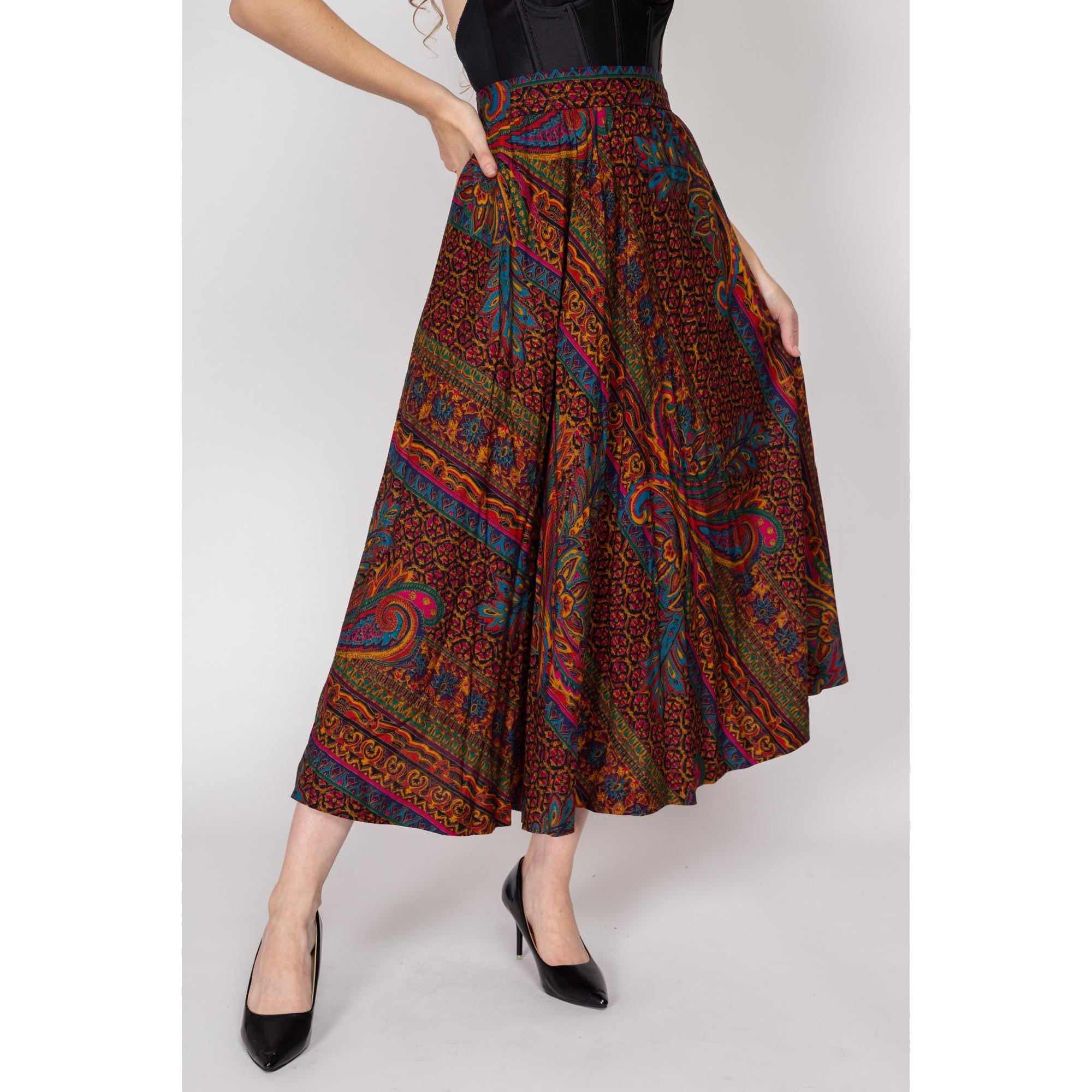 Bohemian skirts 80's hotsell