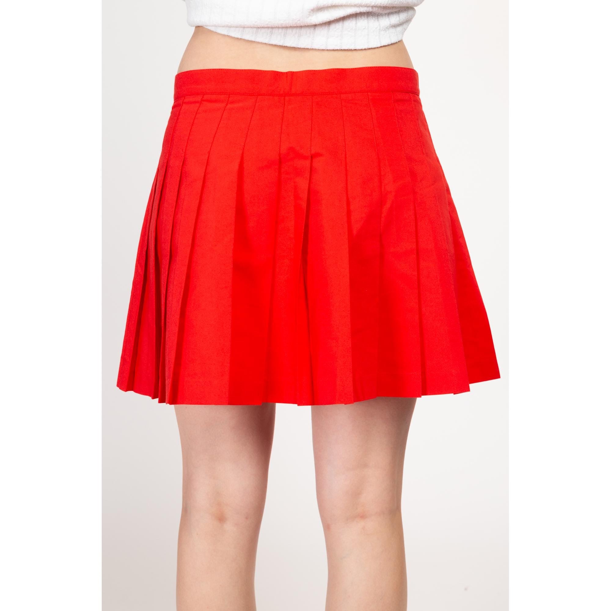 Large 90s Red Mini Tennis Skirt NWT 32 Flying Apple Vintage