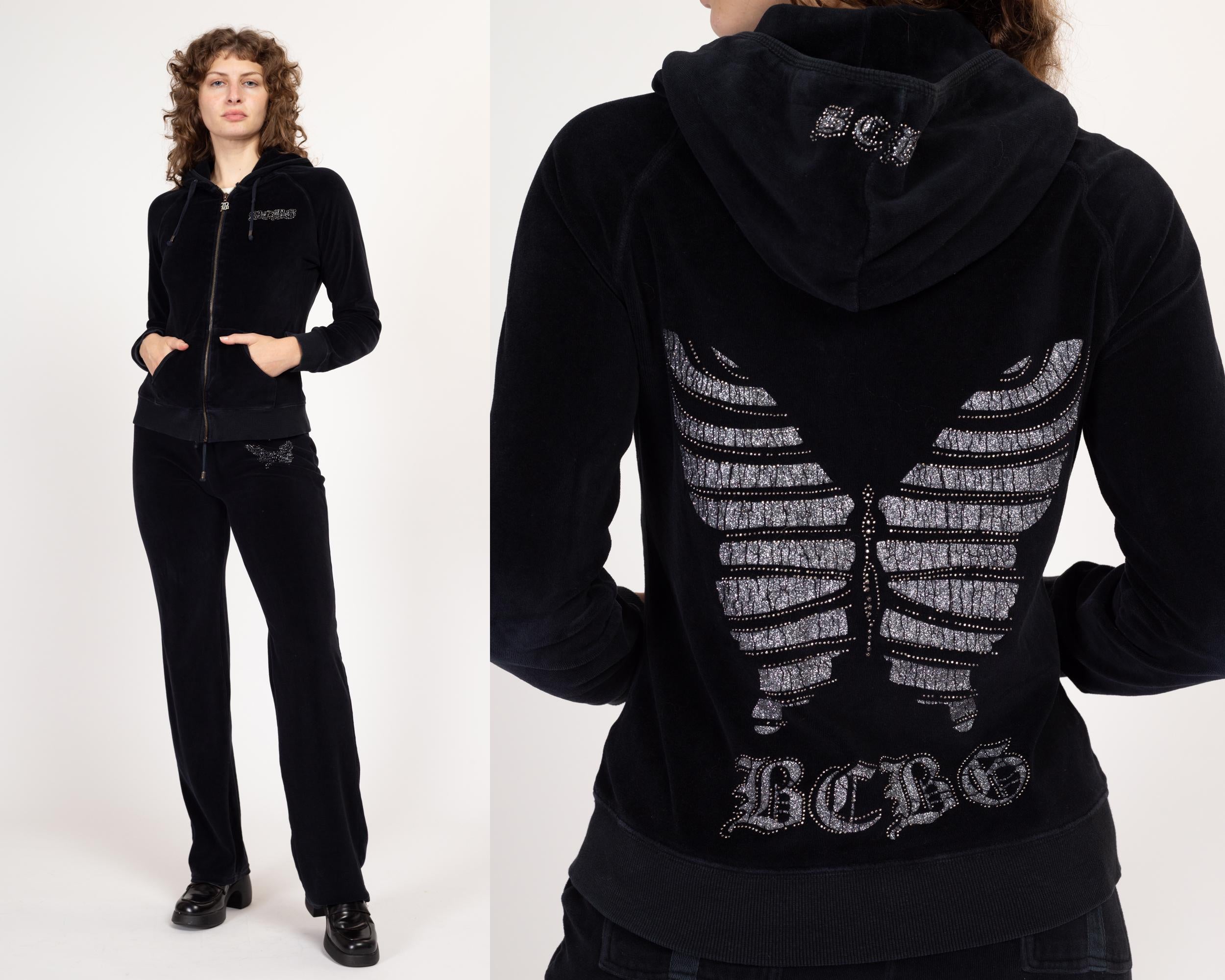 BCBGMaxazria Y2K selling Velour Black Tracksuit