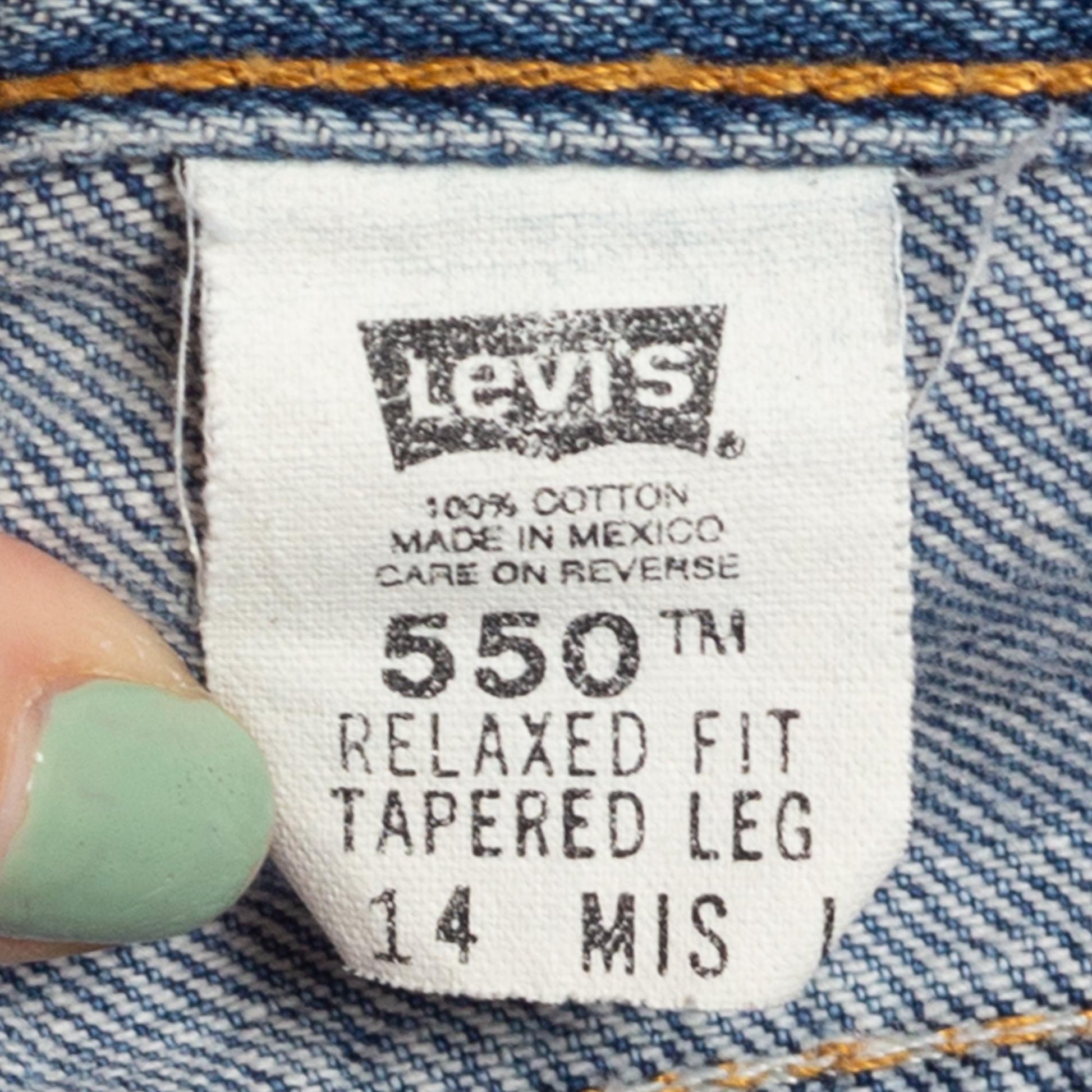 Large 90s Levis 550 High Waisted Mom Jeans 33" | Vintage Levi's Medium Wash Denim Tapered Leg Jeans