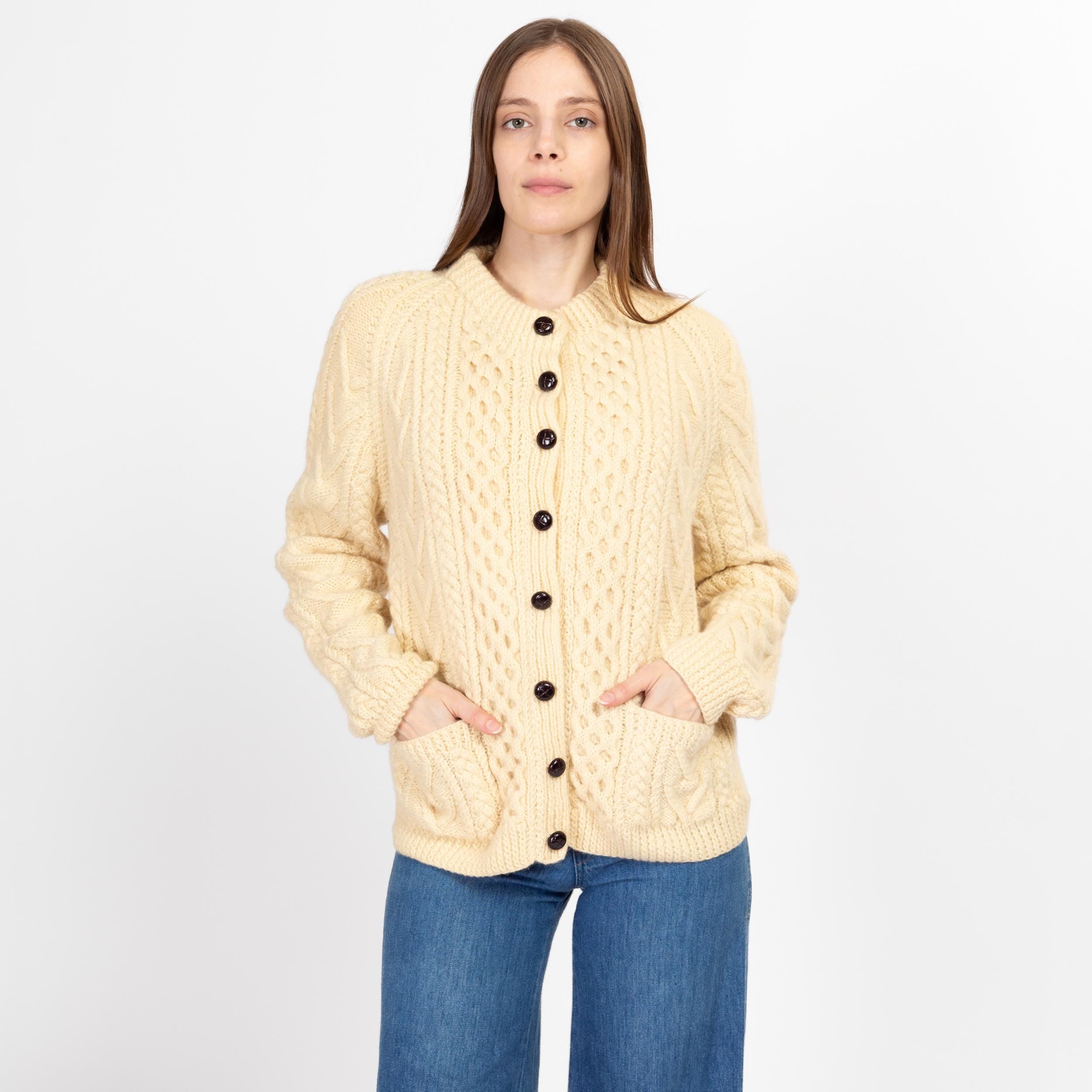 Fisherman sweater cardigan hotsell