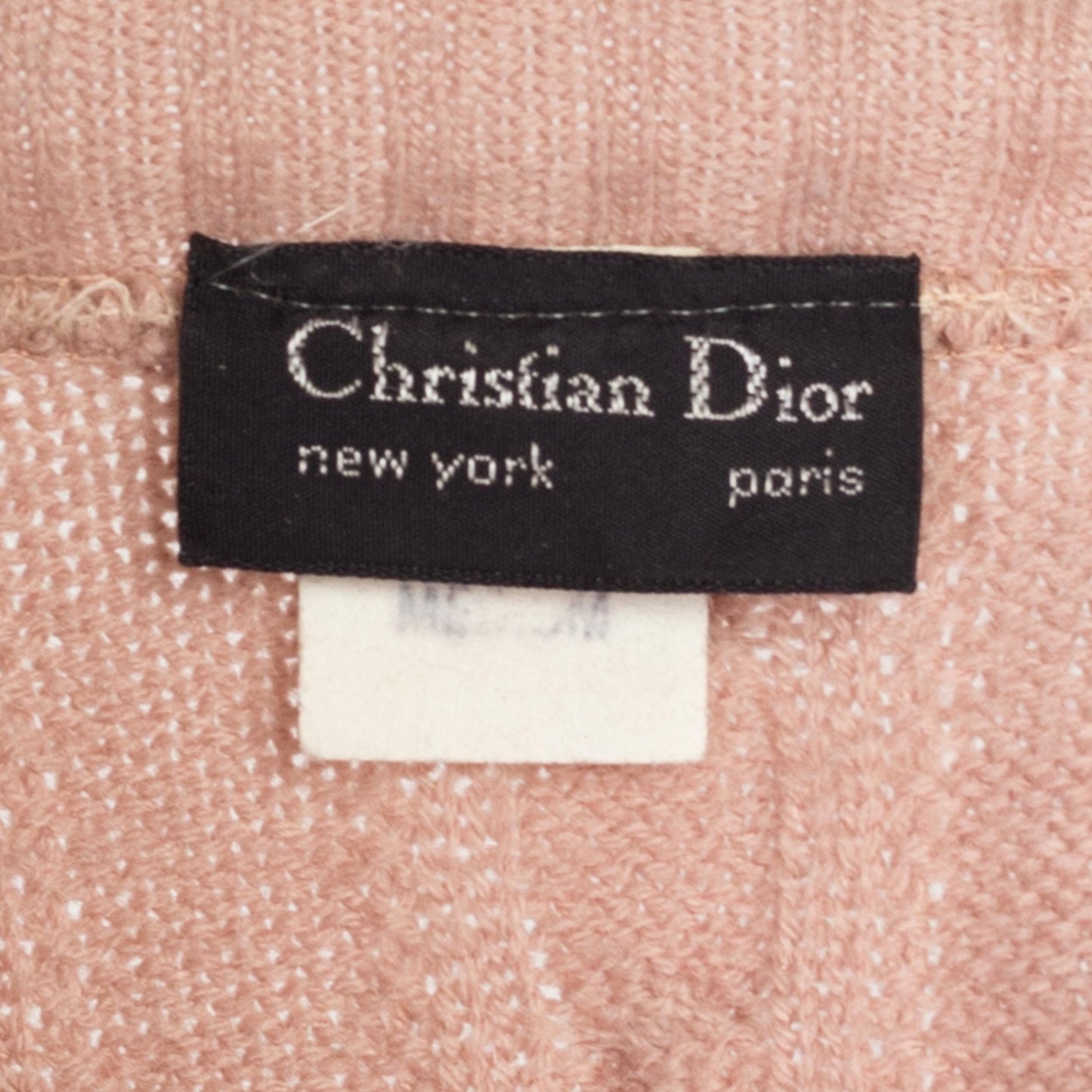 Sm-Med 80s Christian Dior Dusty Peach Sweater | Vintage Designer Cable Knit Pullover