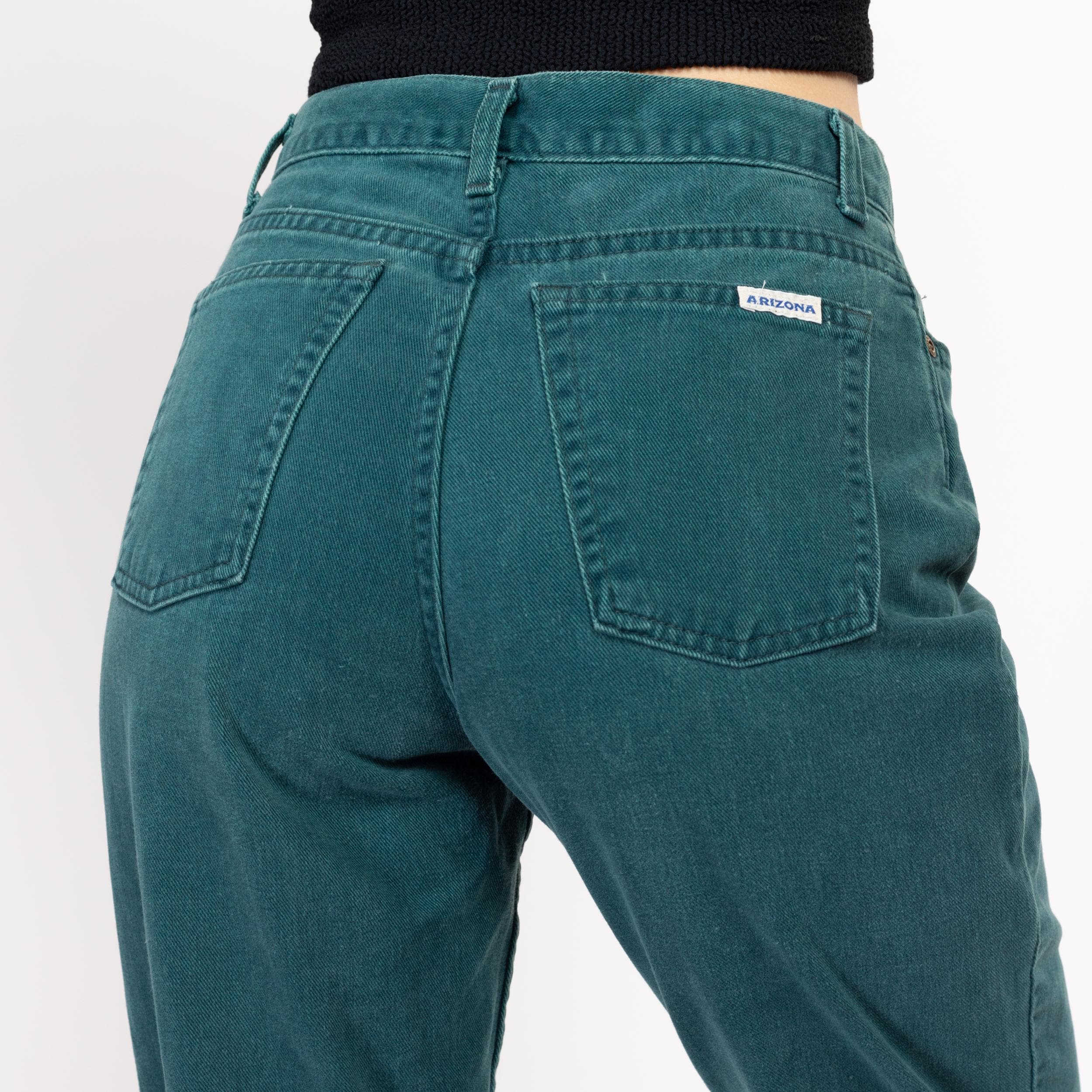 Teal fashion jeans