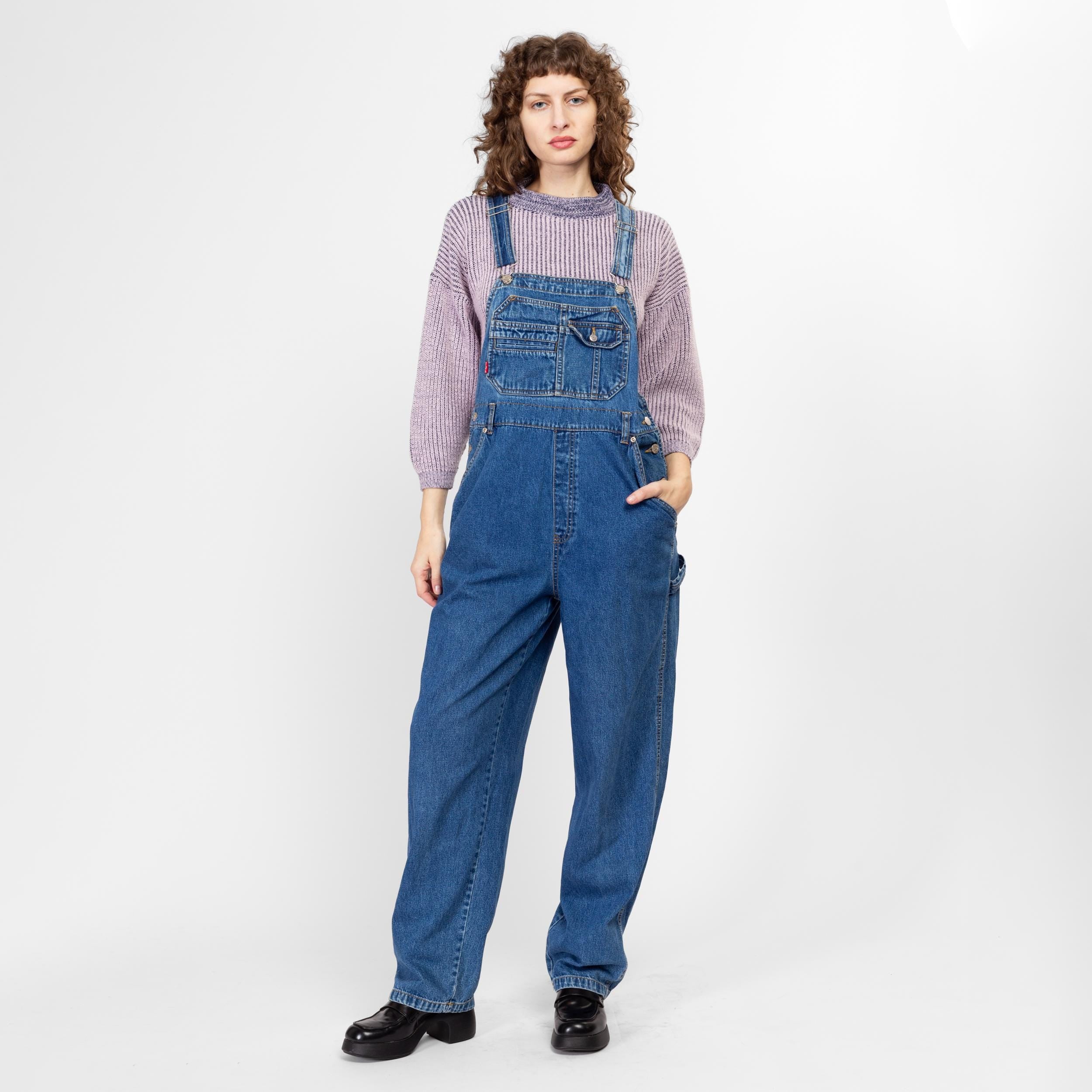 Blue jean fashion bib overalls