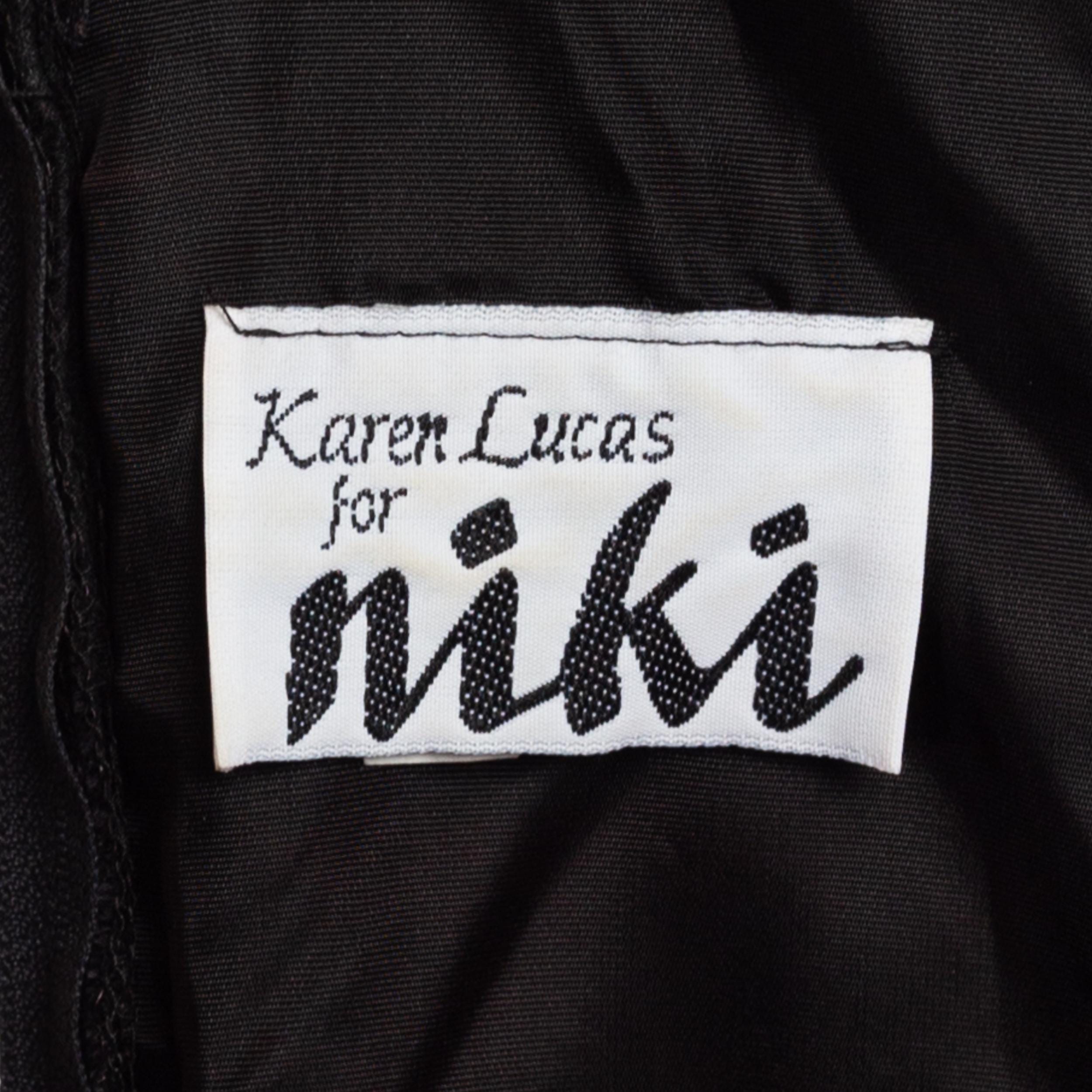 Karen Lucas 2024 For Niki Black Velvet 1980's Party Dress Size 6