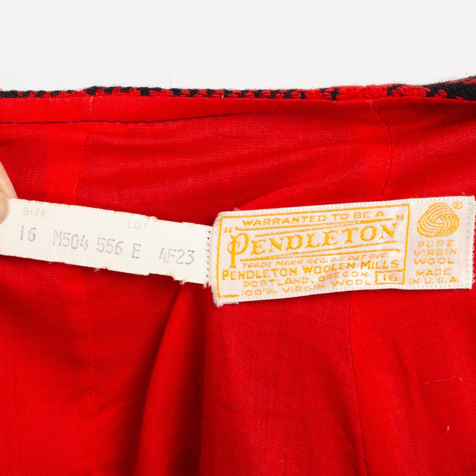 Medium 70s Pendleton Red Plaid Wool Trousers 30" | Retro Vintage Tartan High Waisted Lined Pants