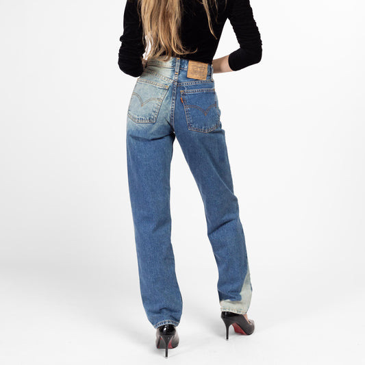 XS 90s Levis Bleached High Waisted Jeans, Deadstock 24" | Vintage Levi's NWT Denim High Waisted Tapered Leg Mom Jeans