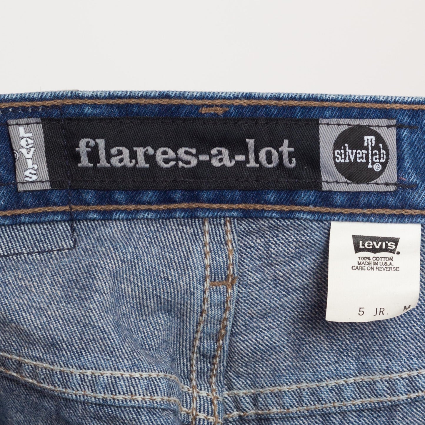 XS 90s Levi's Silver Tab Flared Jeans | Vintage Flares-A-Lot Dark Wash Denim Mid Rise Skater Jeans