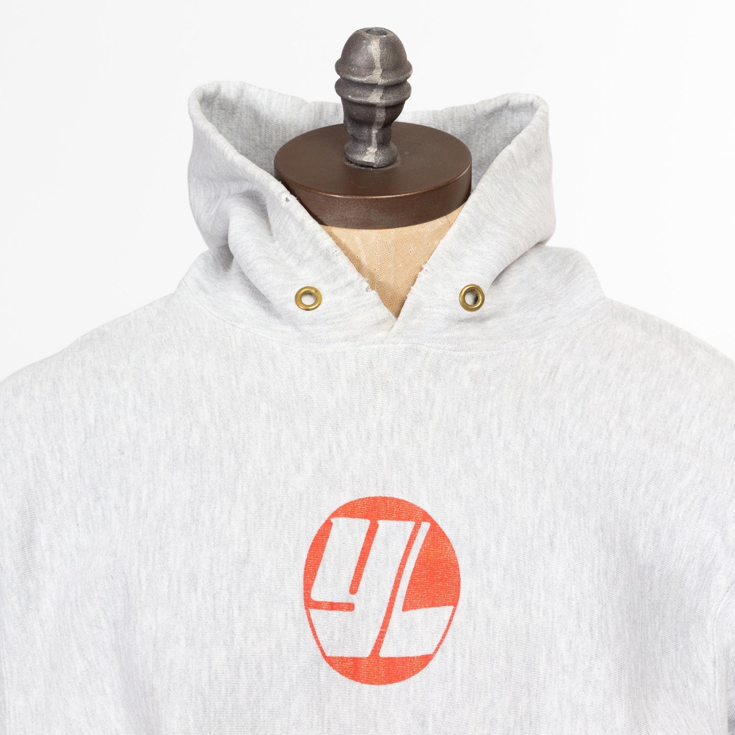 XL 90s Young life Champion Reverse Weave Hoodie | Vintage Heather Grey Christian Graphic Hooded Sweatshirt