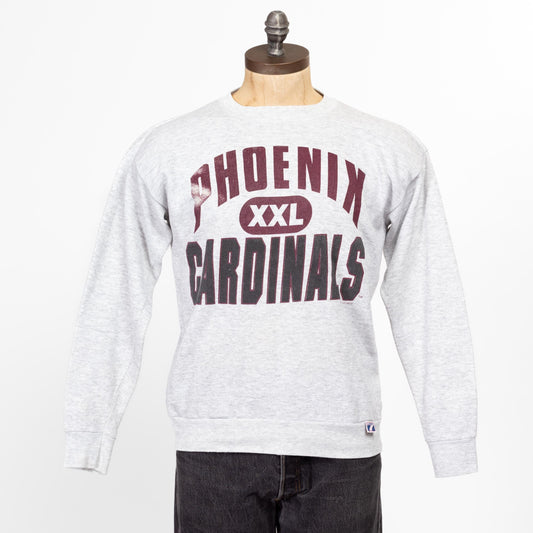 Medium 90s Phoenix Cardinals Sweatshirt | Vintage Heather Grey Logo 7 NFL Football Crewneck Sweater