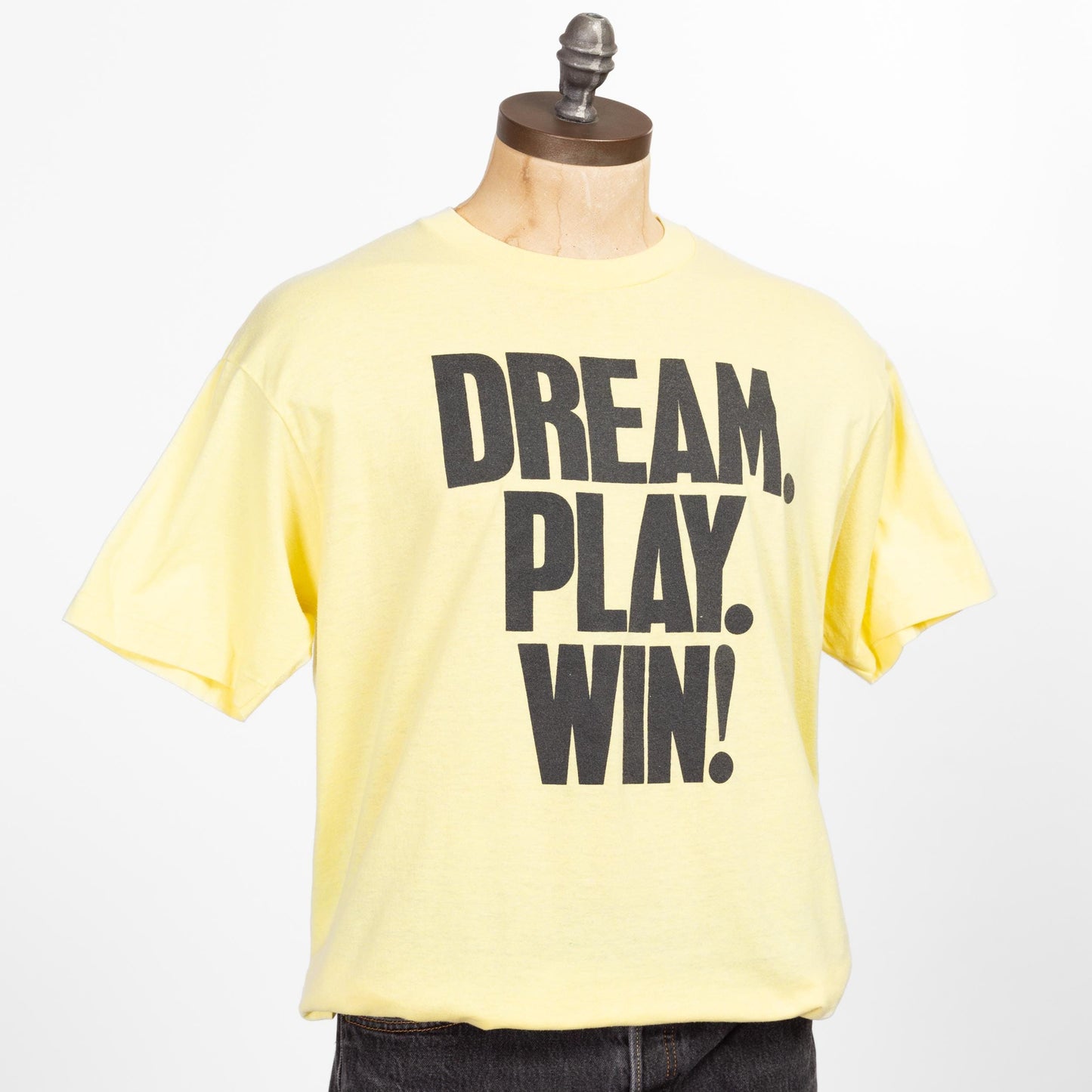 XL 90s Dream Play Win Lotto T Shirt | Vintage Light Yellow Connecticut Lottery Graphic tee