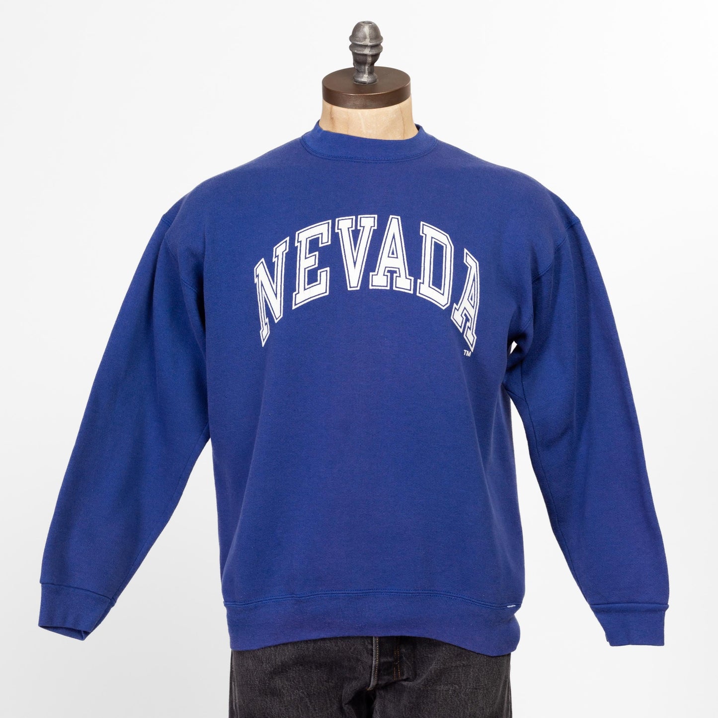 Large 90s University Of Nevada Sweatshirt | Vintage Blue Collegiate Graphic Crewneck Sweater