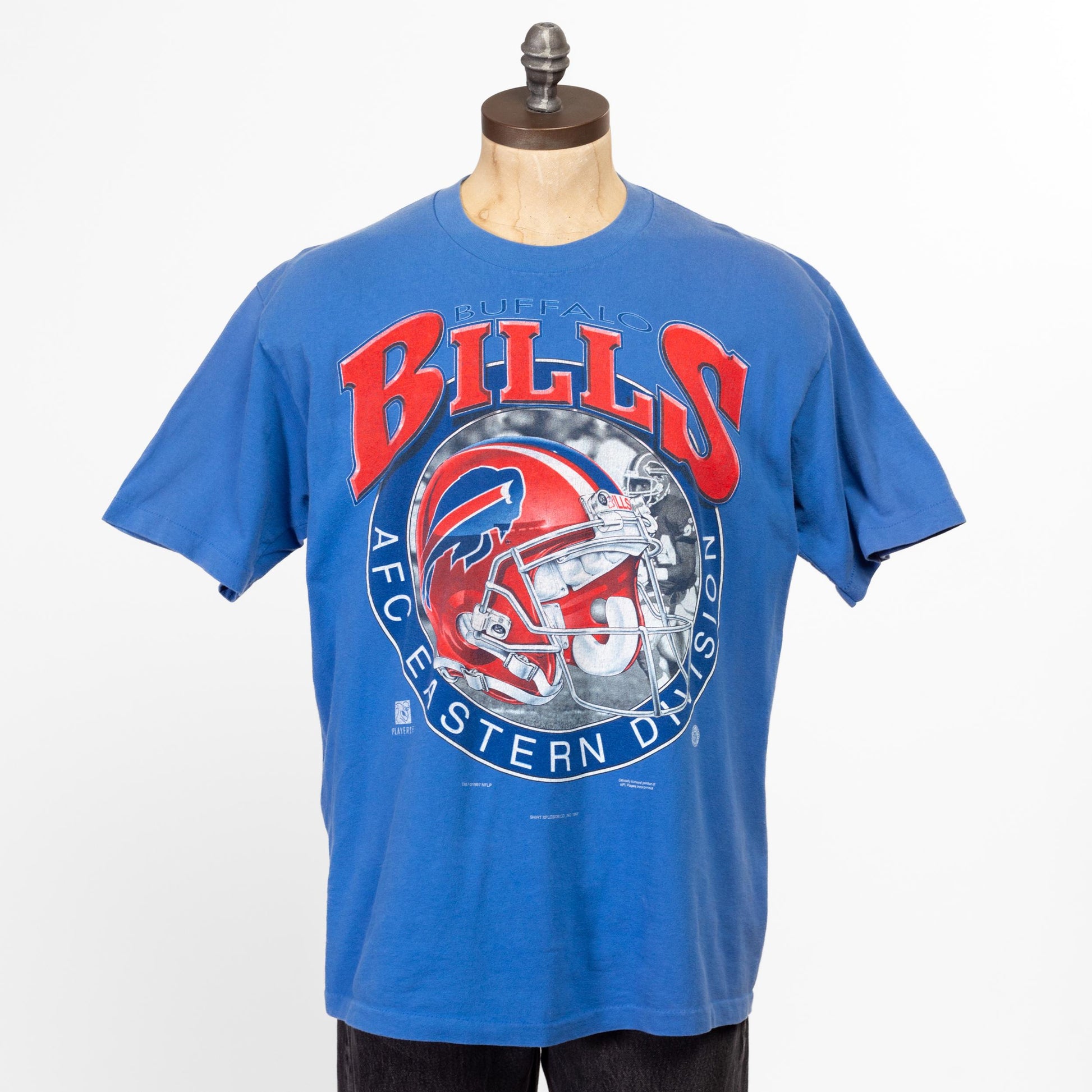 Medium 90s Buffalo Bills T Shirt | Vintage Blue NFL Football Graphic Tee