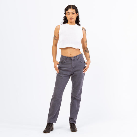 Vintage 90s Lee Soft Slate Blue High Waisted Jeans - Petite Medium, 27.5” Waist | Denim Tapered Leg Mom Jeans