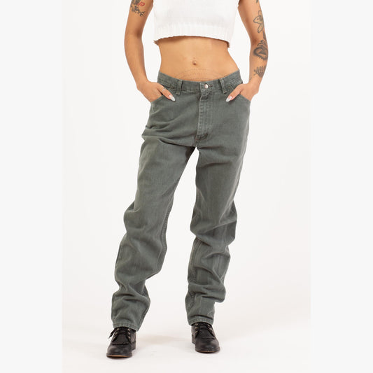 Vintage 90s Wrangler Soft Sage Green High Waisted Jeans - 29.5“ Waist | Vintage Denim Tapered Leg Mom Jeans