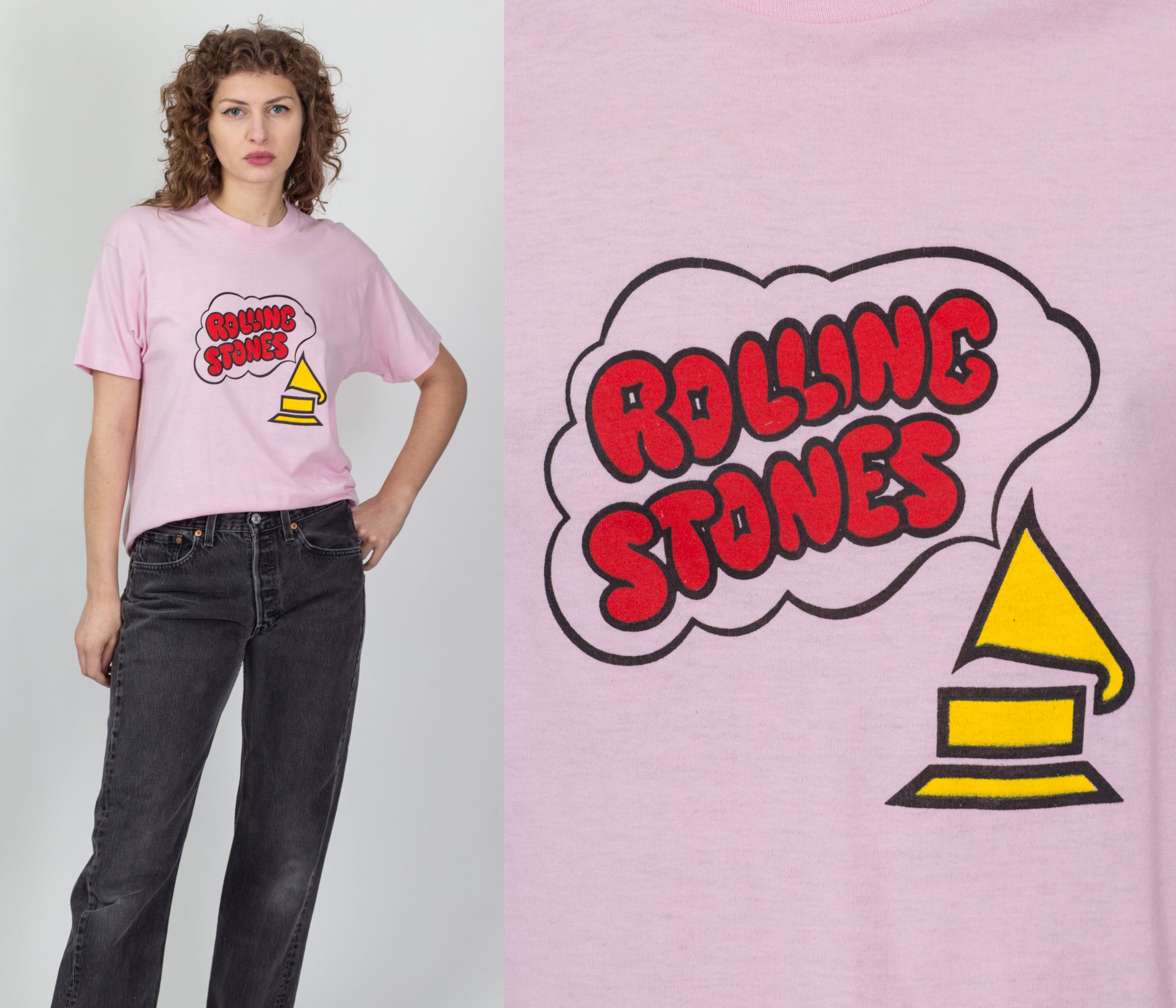 Rolling stones vintage on sale t shirt womens