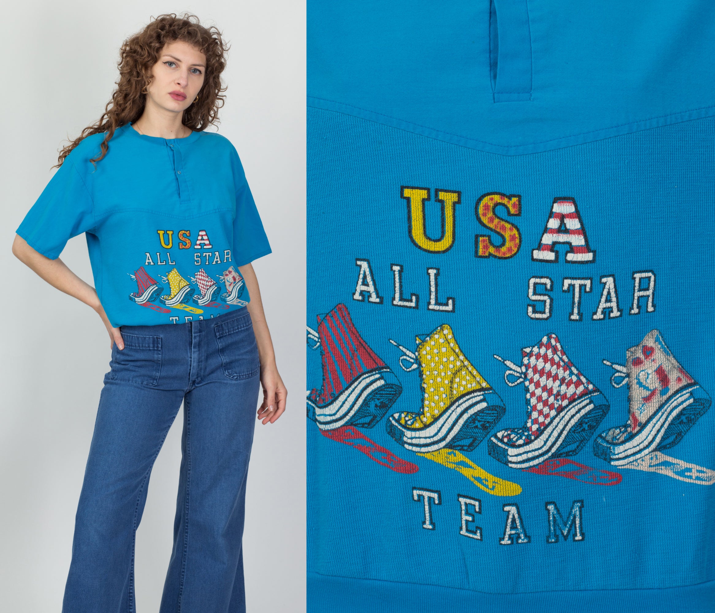 80s USA All Star Team Shirt Unisex - Large – Flying Apple Vintage