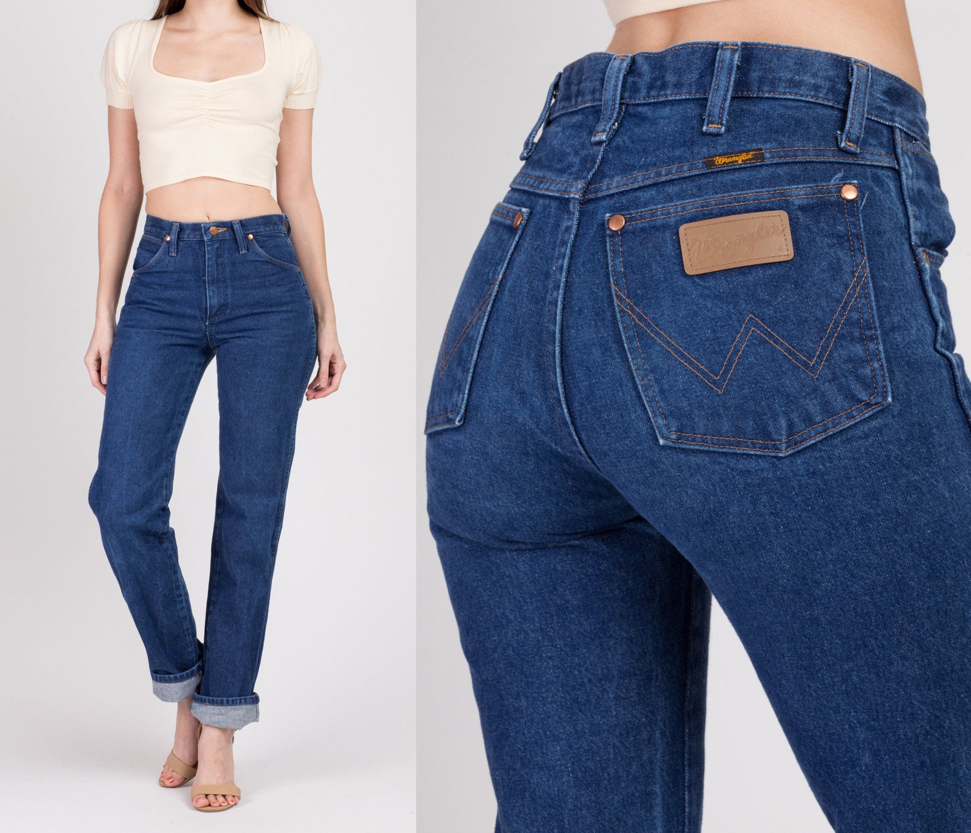 vintage Wrangler Jeans high waist 13MWZG size 7 X 36 27” Waist