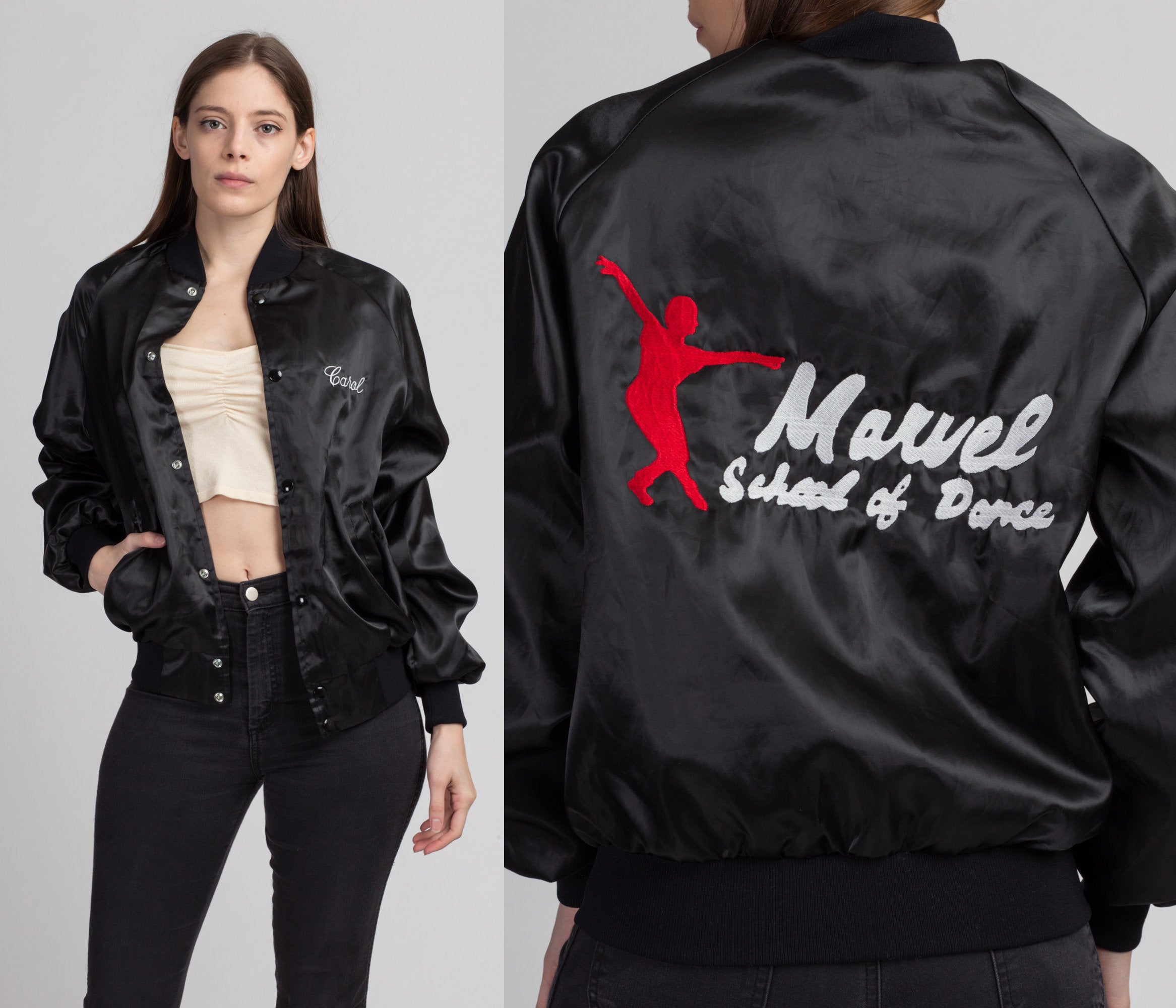 80s Marvel School Of Dance Satin Bomber Jacket - Men's Small – Flying Apple  Vintage