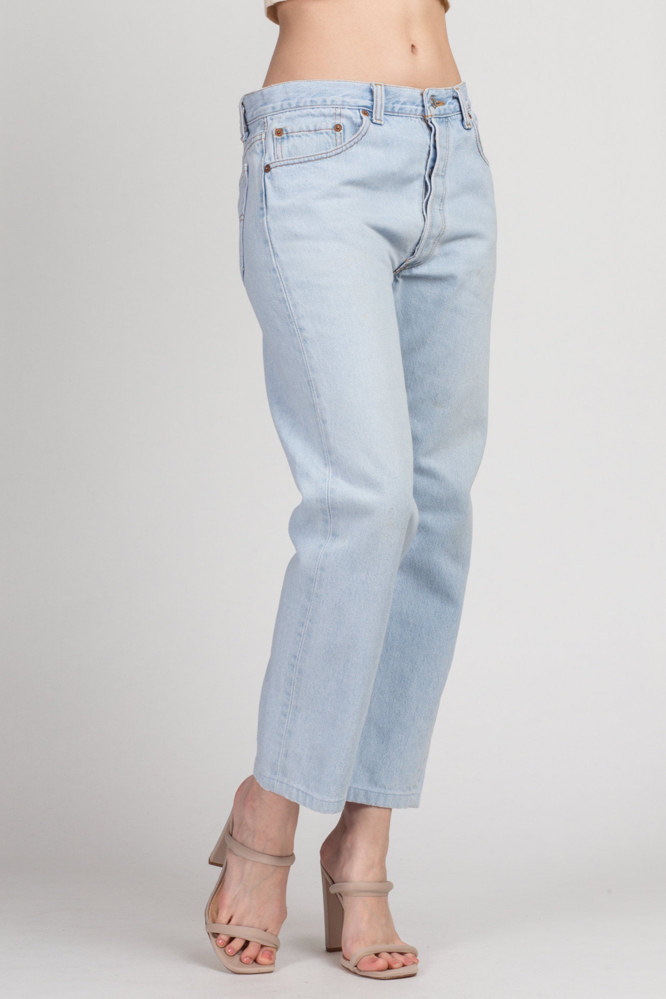 Vintage Women's 80's Levi's 501, Jeans, High Waisted, Straight Leg, Denim S  