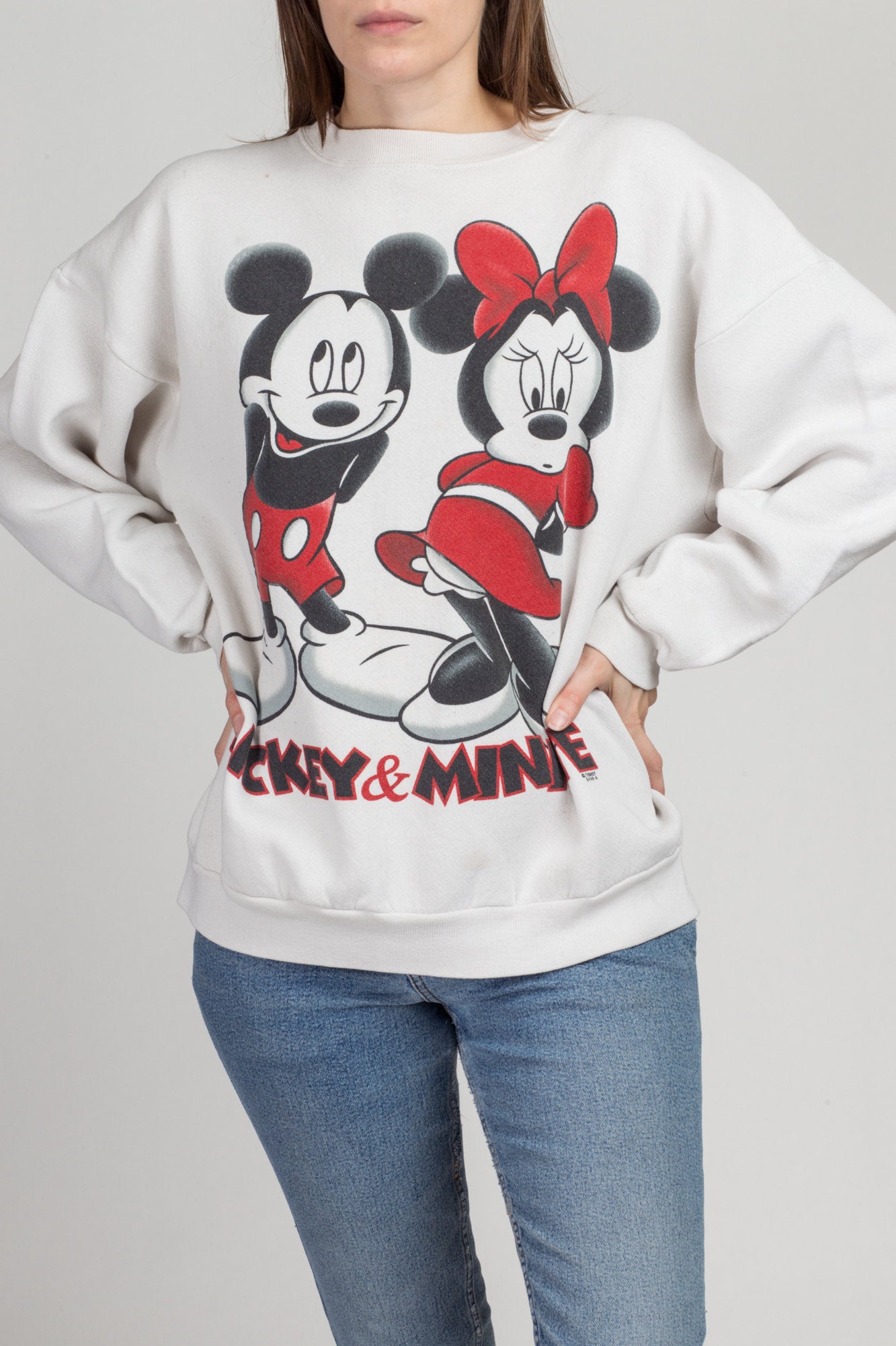 90s Mickey & Minnie Mouse Sweatshirt - Extra Large – Flying Apple 