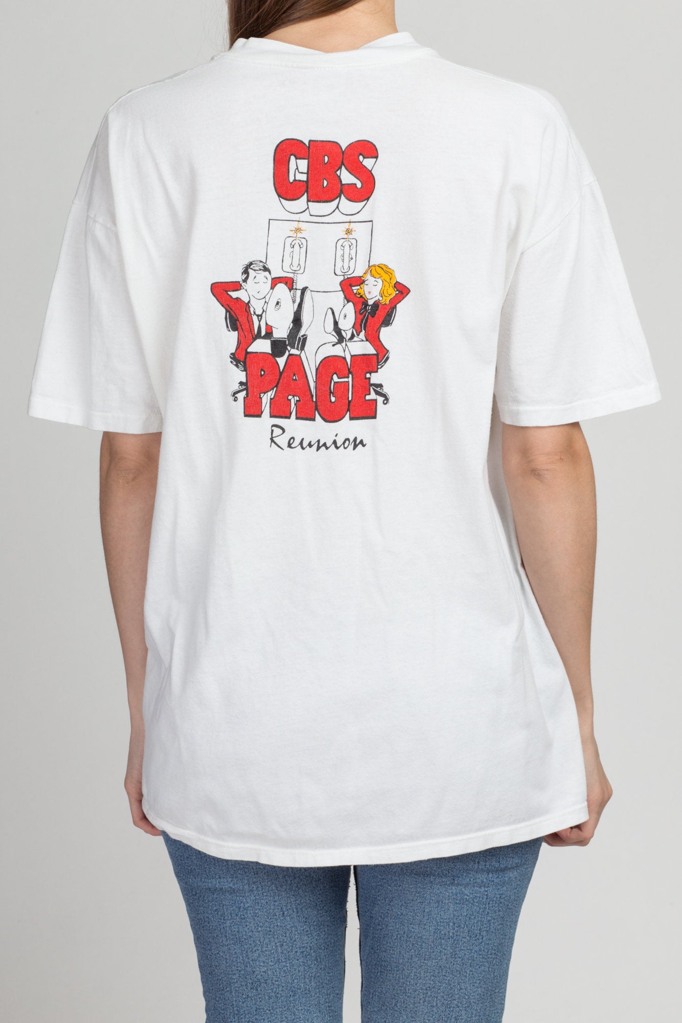 1989 CBS Page Reunion T Shirt - Extra Large | Vintage Funny Graphic TV Station Tee