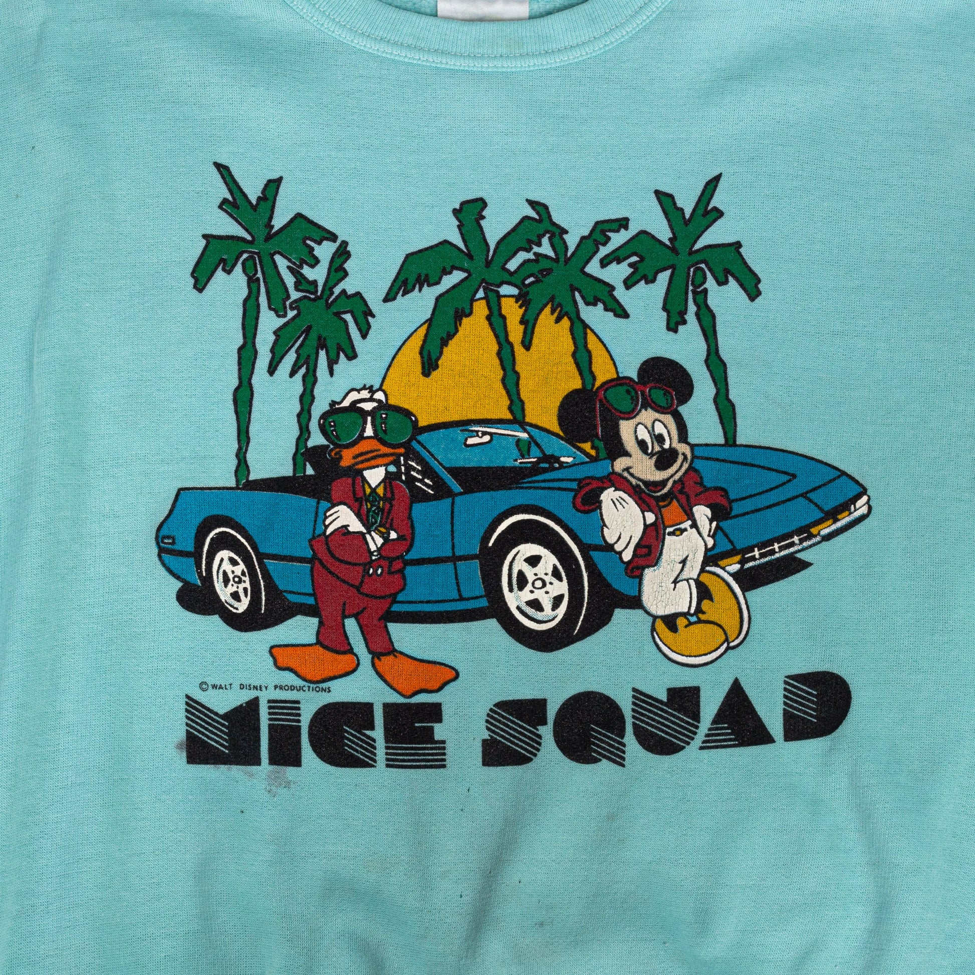 Vintage Mickey Mouse Tank Top Shirt Adult Medium White Disney Cartoon USA  80s