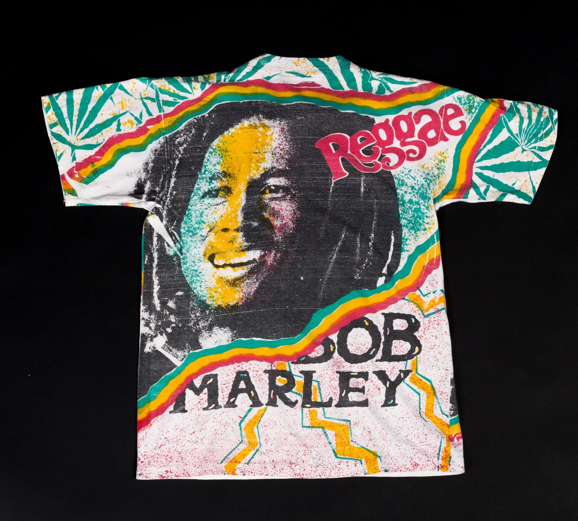 Vintage 90s Bob Marley All Over Print T Shirt - Medium – Flying