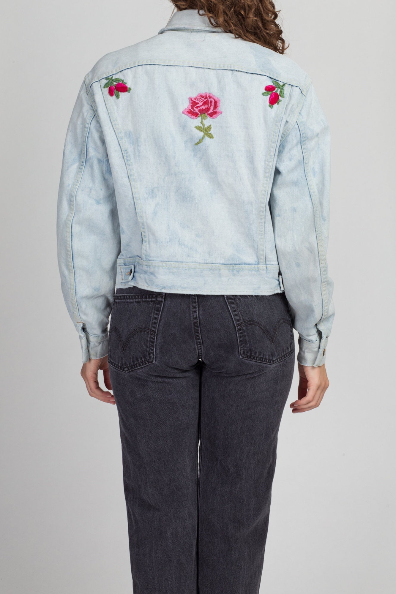 Rose jean jacket shops womens