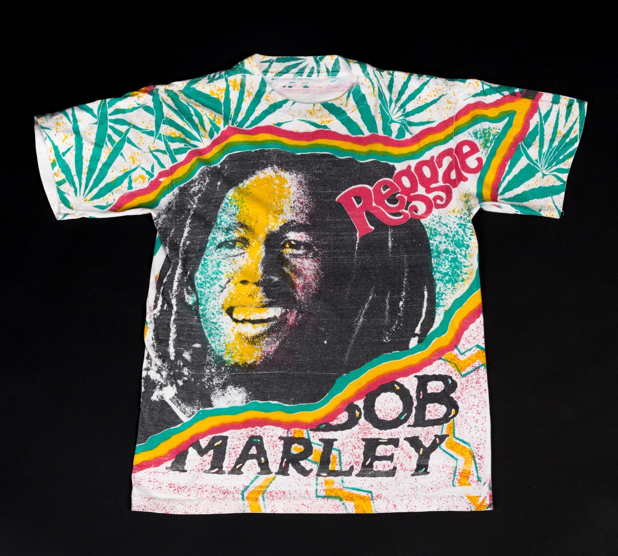 Vintage 90s Bob Marley All Over Print T Shirt - Medium